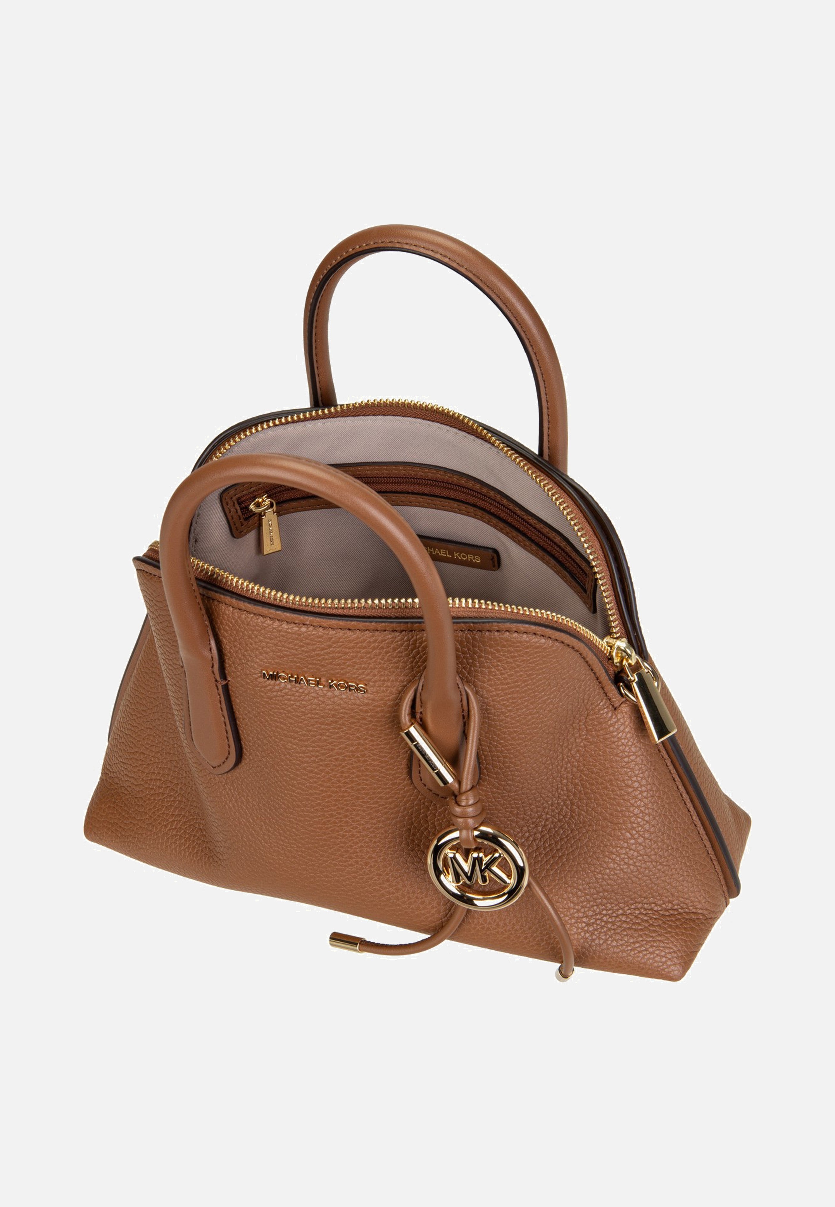 Michael Kors Freddie Medium Dome Chn Stchl Luggage Satchel