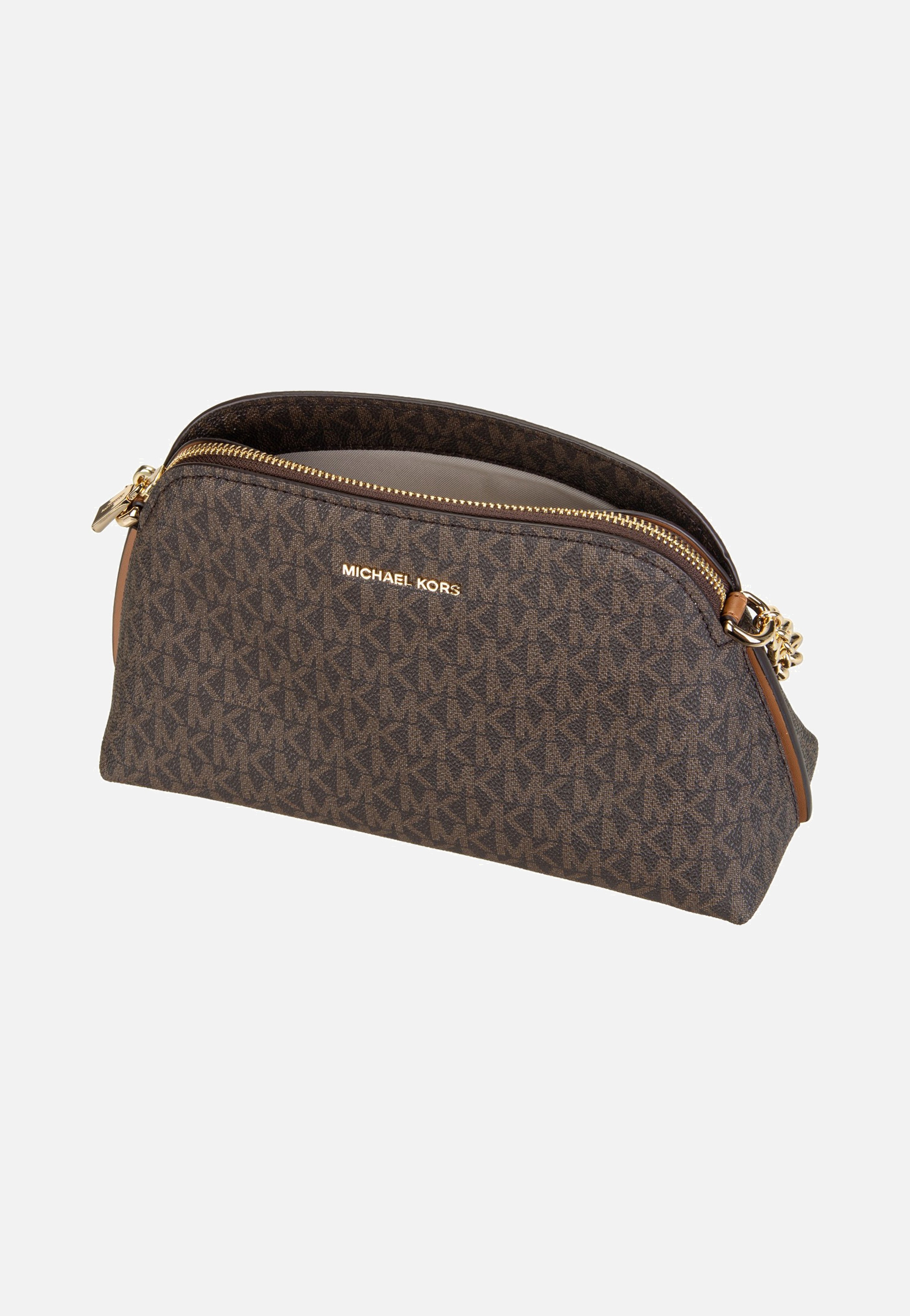 Michael Kors Freddie Small Dome Chn Xbody Brown/Acorn Crossbody Bag