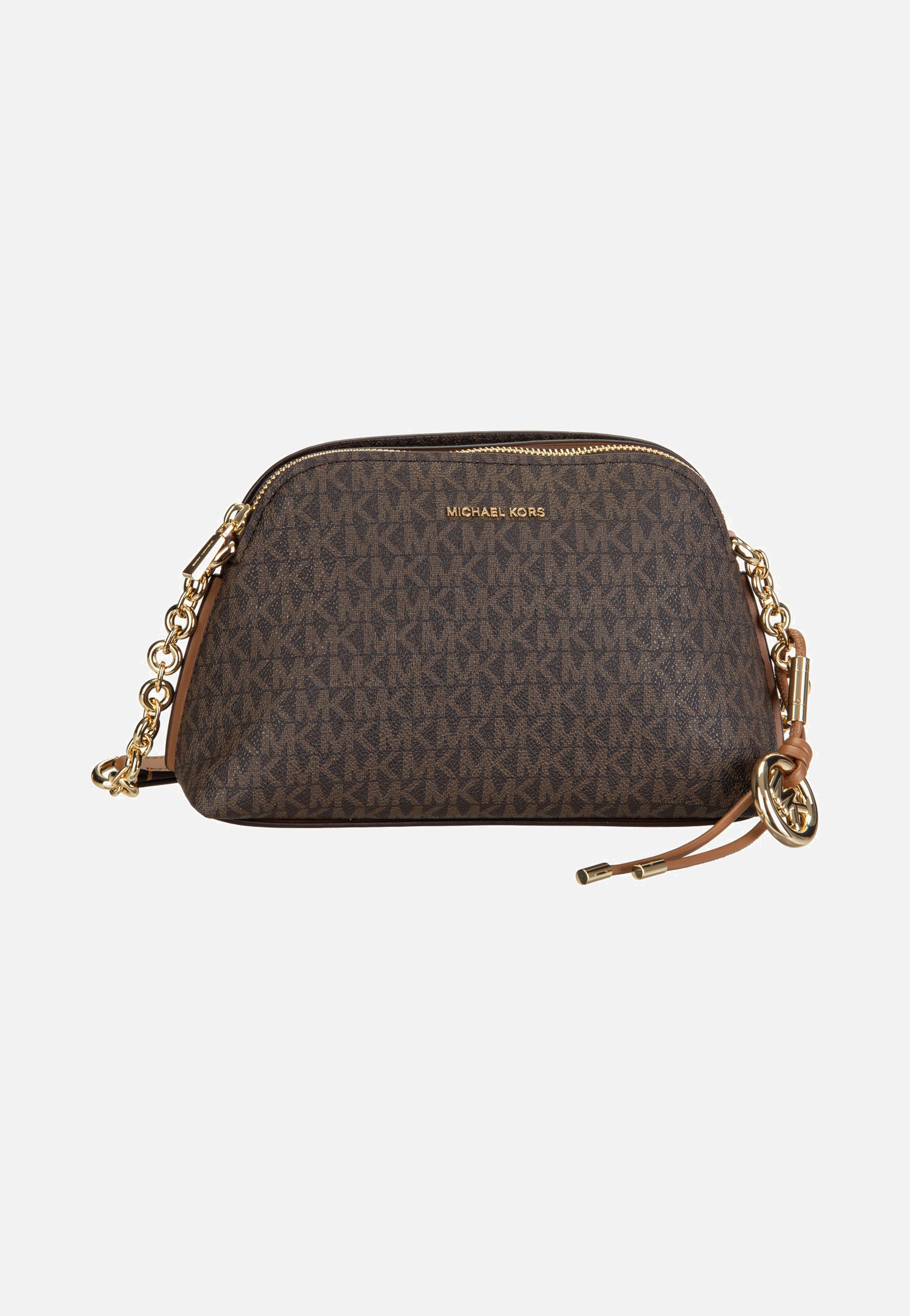 Michael Kors Freddie Small Dome Chn Xbody Brown/Acorn Crossbody Bag