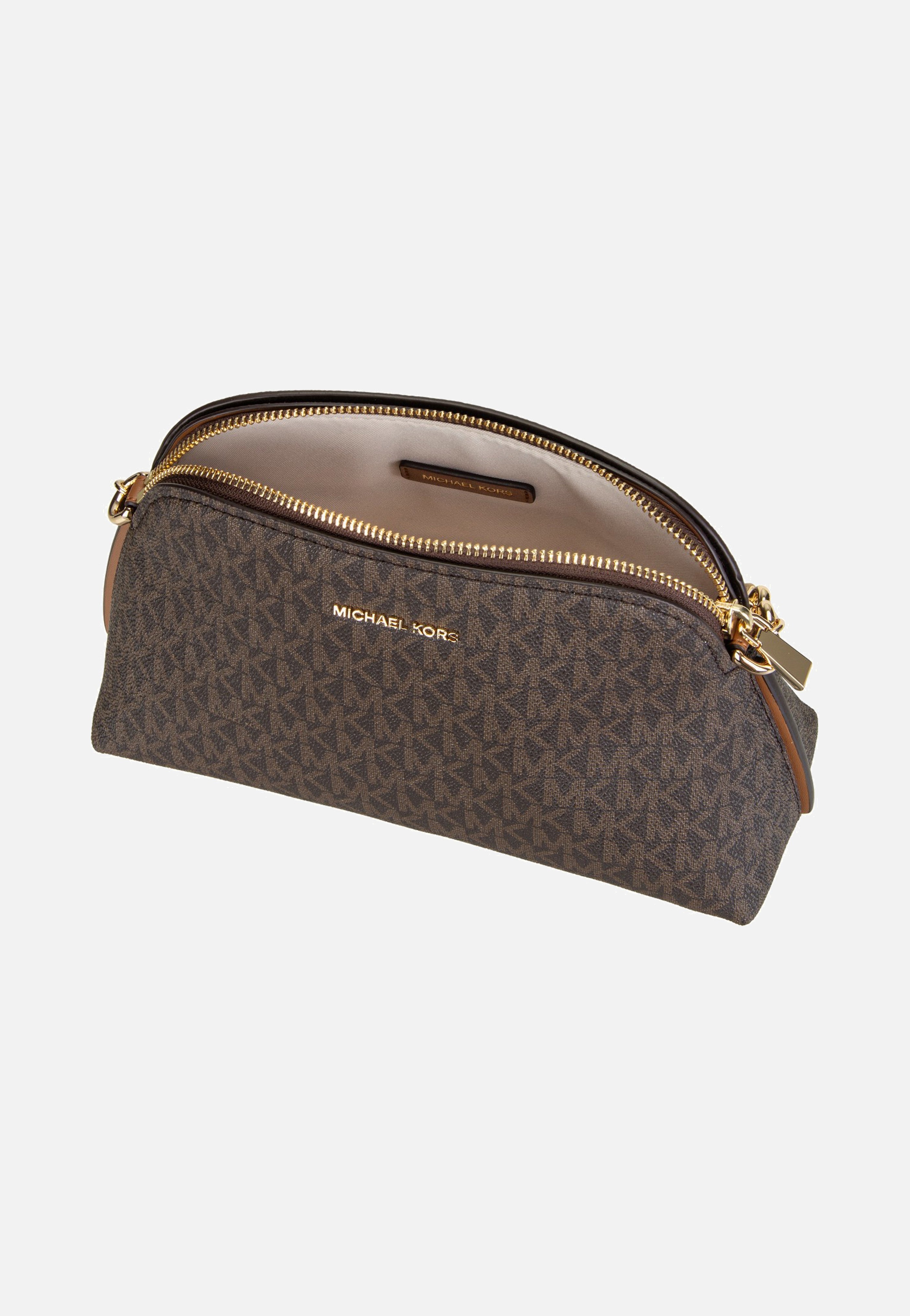 Michael Kors Freddie Small Dome Chn Xbody Brown/Acorn Crossbody Bag