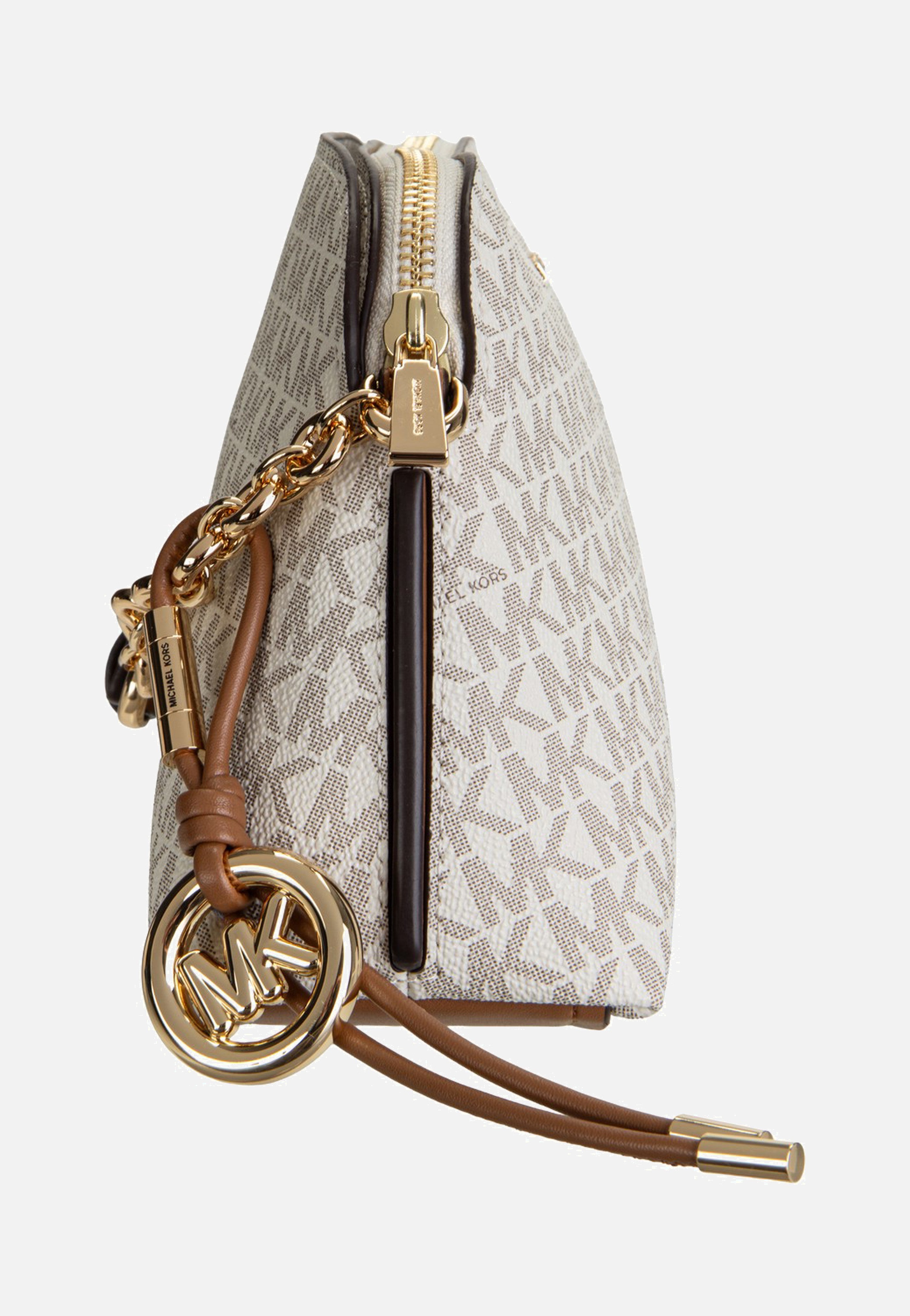 Michael Kors Freddie Small Dome Chn Xbody Vanilla/Acorn Crossbody Bag