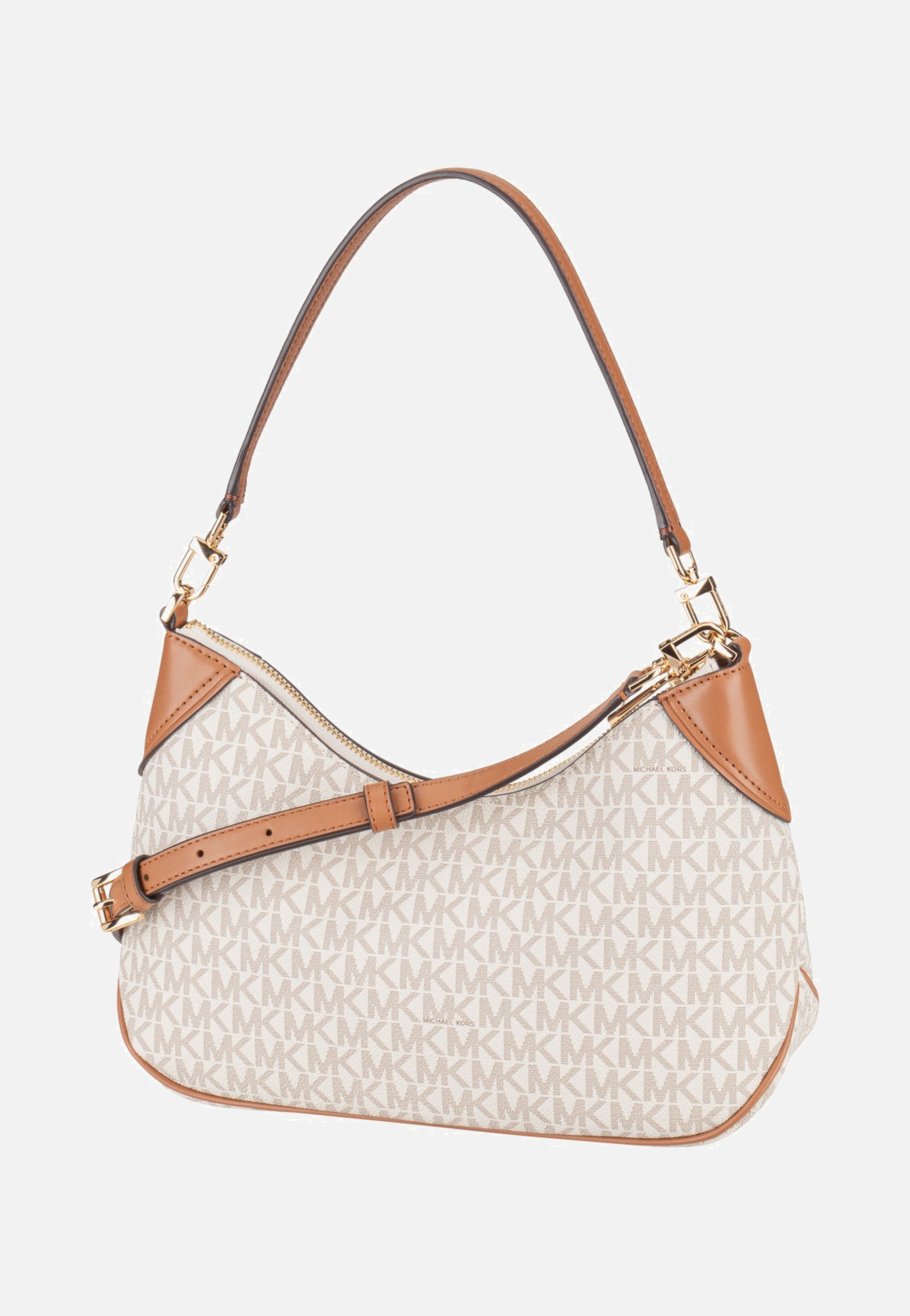 Michael Kors Jet Set MD Conv Pouchette Xbody Vanilla/Acorn Schultertasche
