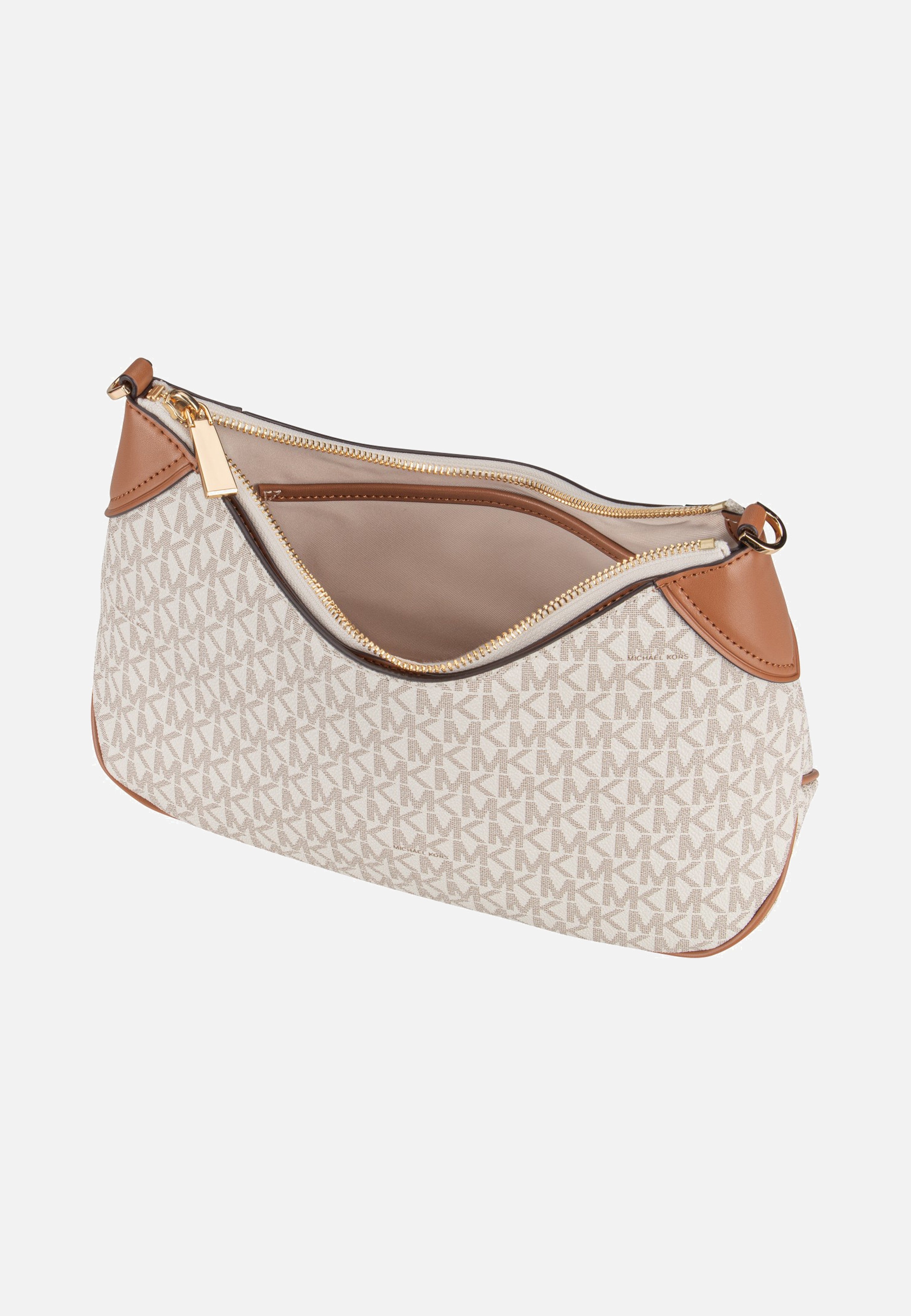 Michael Kors Jet Set MD Conv Pouchette Xbody Vanilla/Acorn Schultertasche