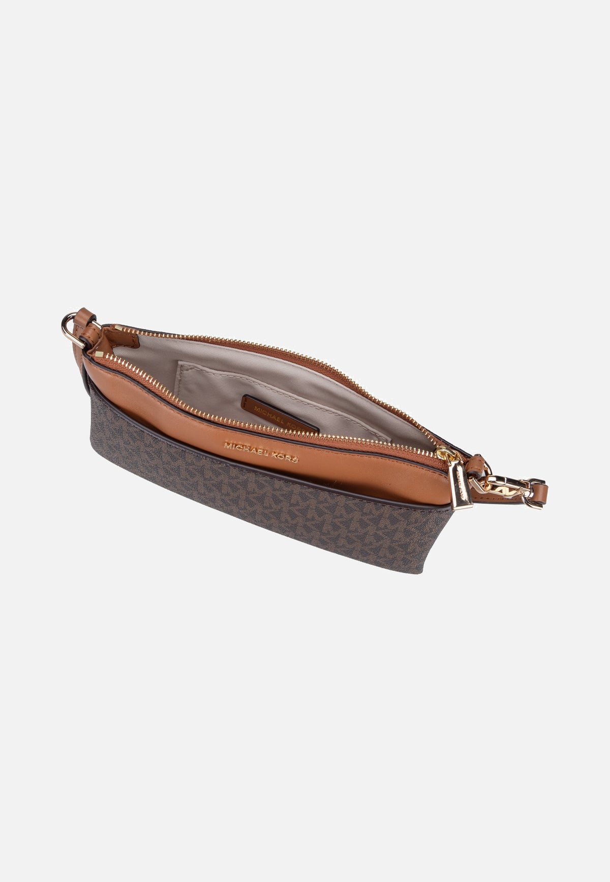 Michael Kors Jet Set MD Tz Conv Wristlet Brown/Acorn Clutch