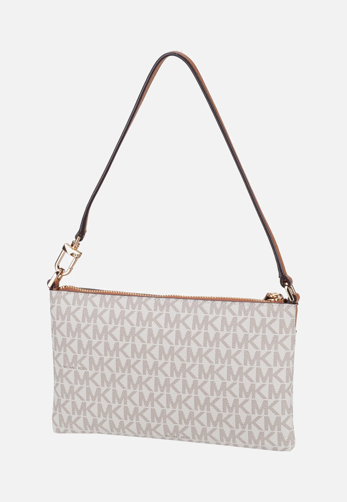 Michael Kors Jet Set MD Tz Conv Wristlet Vanilla/Acorn Clutch