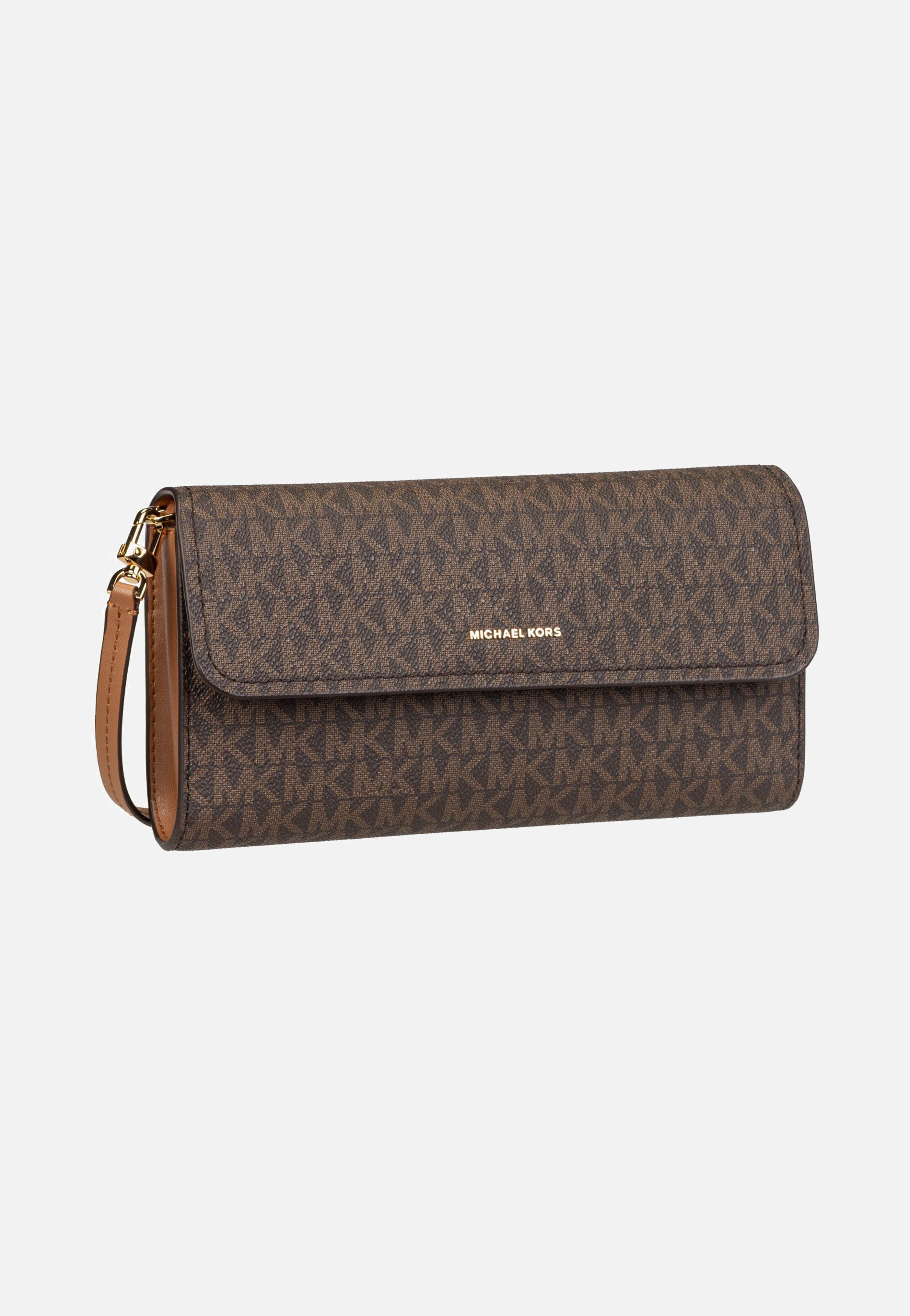 Michael Kors Jet Set SM Ew Flap Crossbody Brown/Acorn Evening Bag