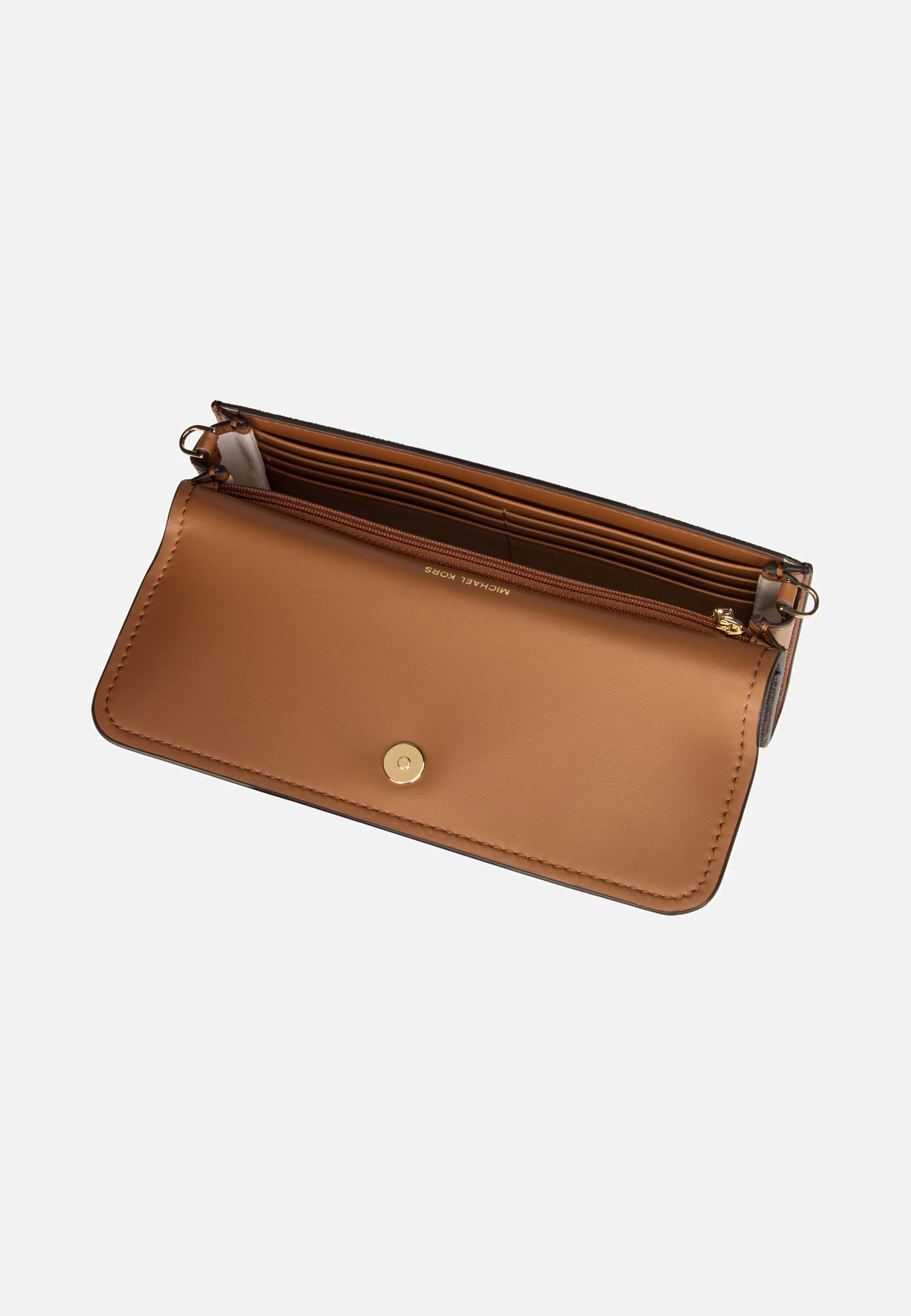 Michael Kors Jet Set SM Ew Flap Crossbody Brown/Acorn Evening Bag