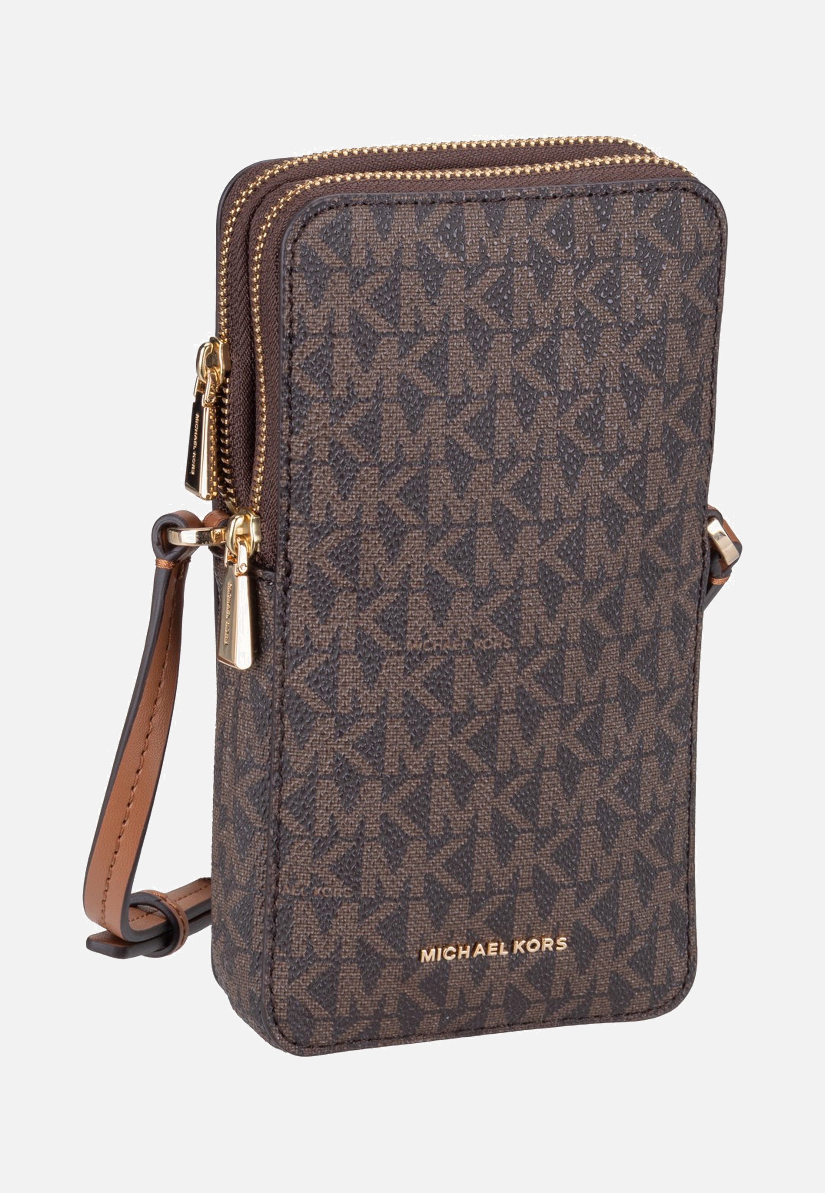 Michael Kors Jet Set SM Ns Double Zip Phone Xbody Brown/Acorn Beuteltasche