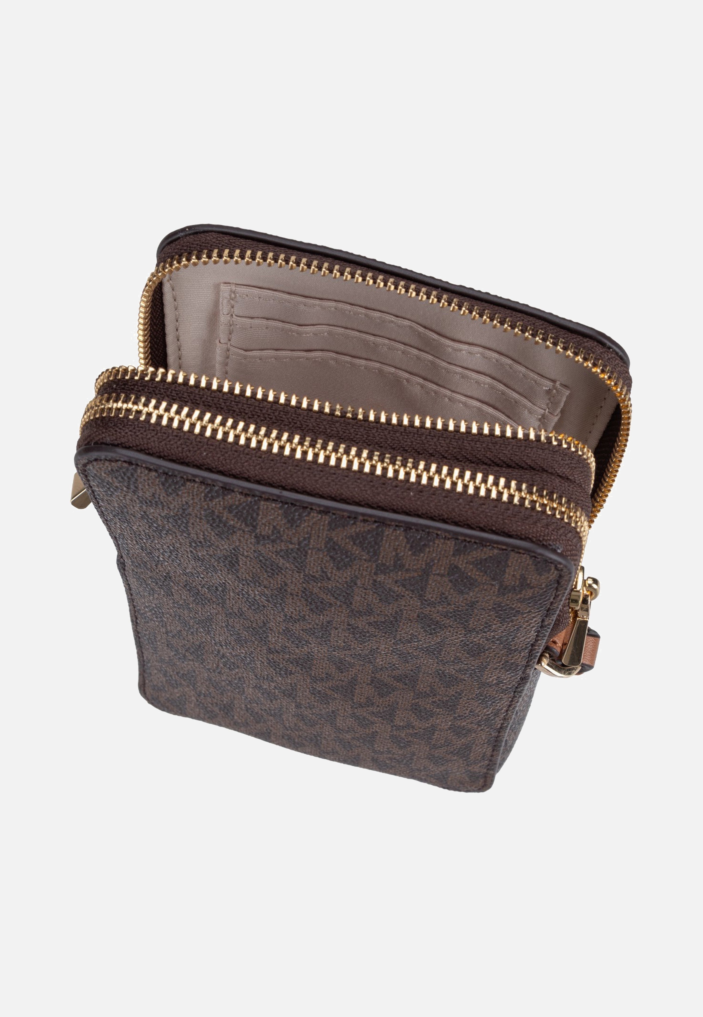 Michael Kors Jet Set SM Ns Double Zip Phone Xbody Brown/Acorn Beuteltasche