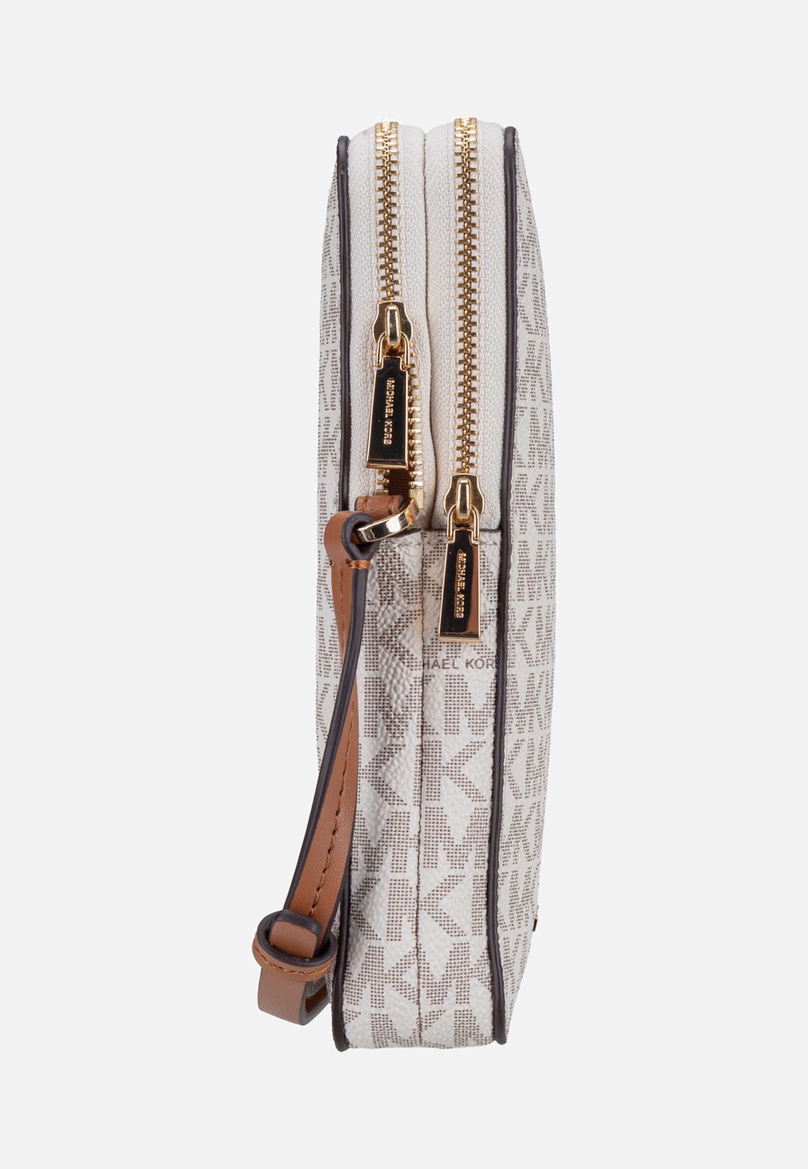 Michael Kors Jet Set SM Ns Double Zip Phone Xbody Vanilla/Acorn Beuteltasche