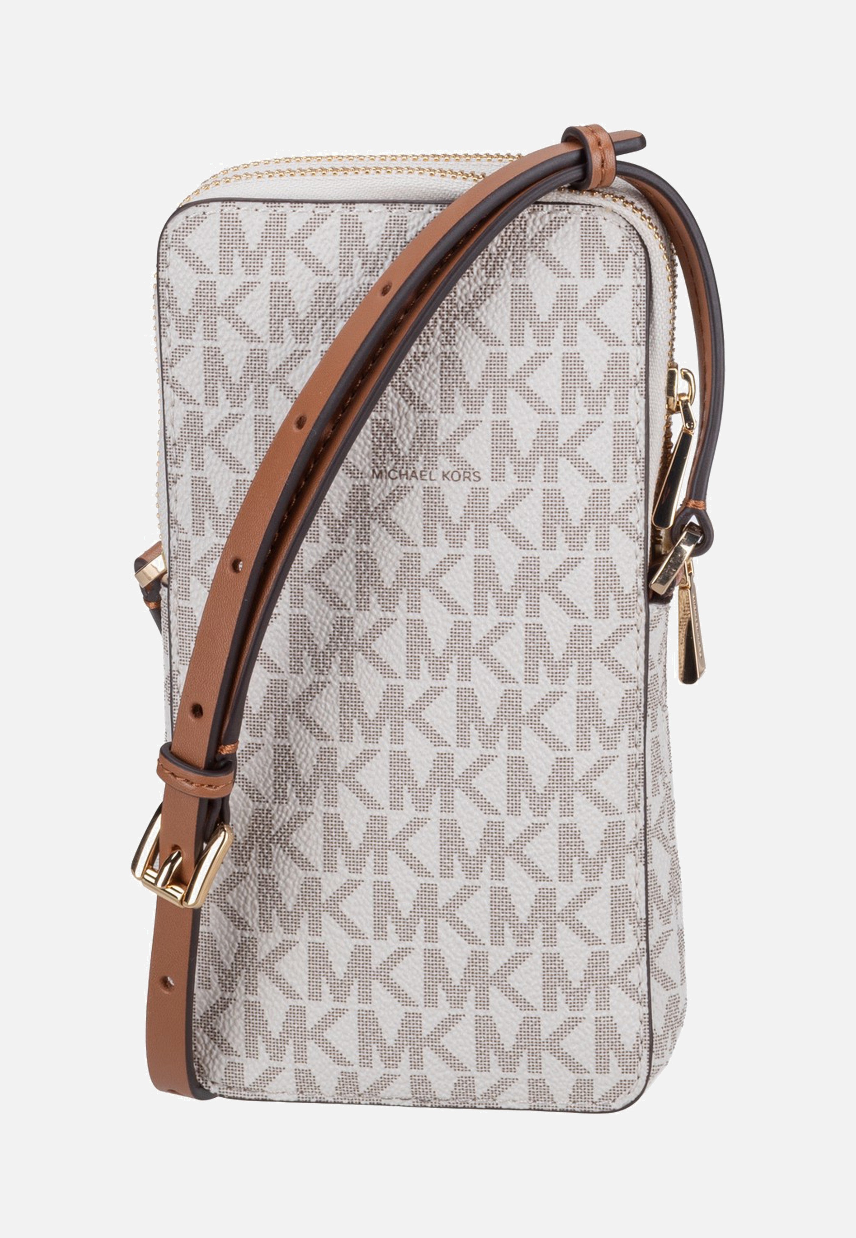 Michael Kors Jet Set SM Ns Double Zip Phone Xbody Vanilla/Acorn Beuteltasche
