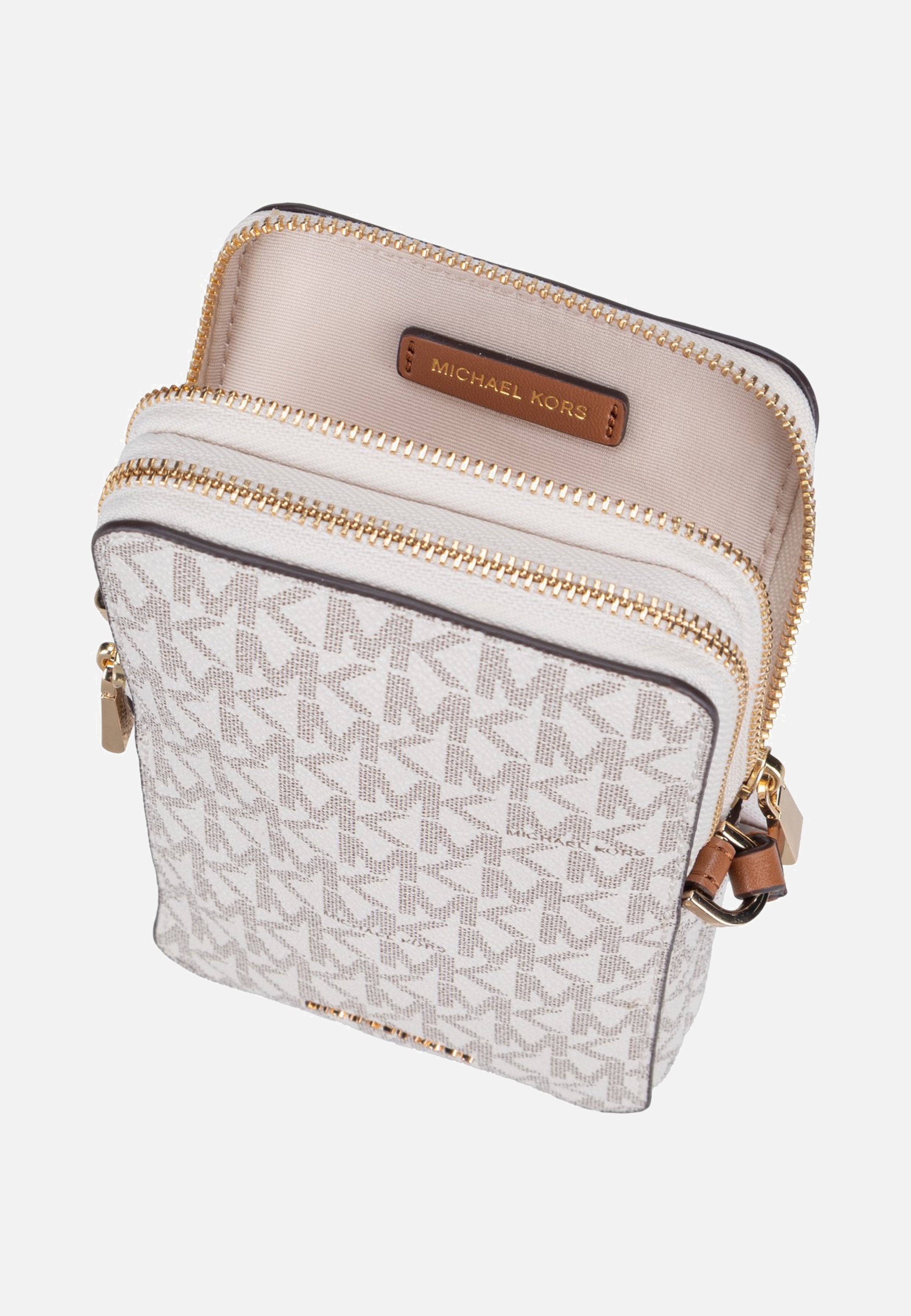 Michael Kors Jet Set SM Ns Double Zip Phone Xbody Vanilla/Acorn Beuteltasche