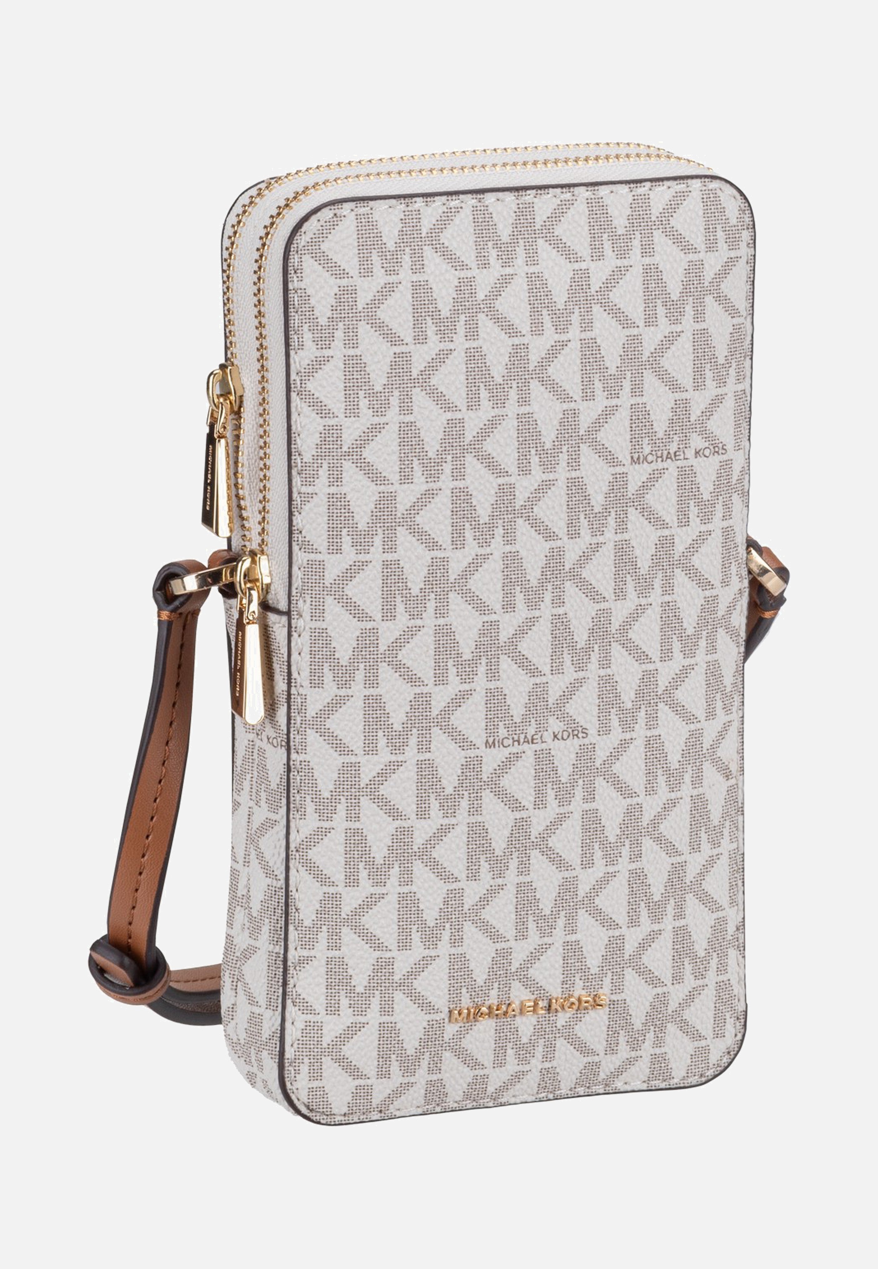 Michael Kors Jet Set SM Ns Double Zip Phone Xbody Vanilla/Acorn Beuteltasche