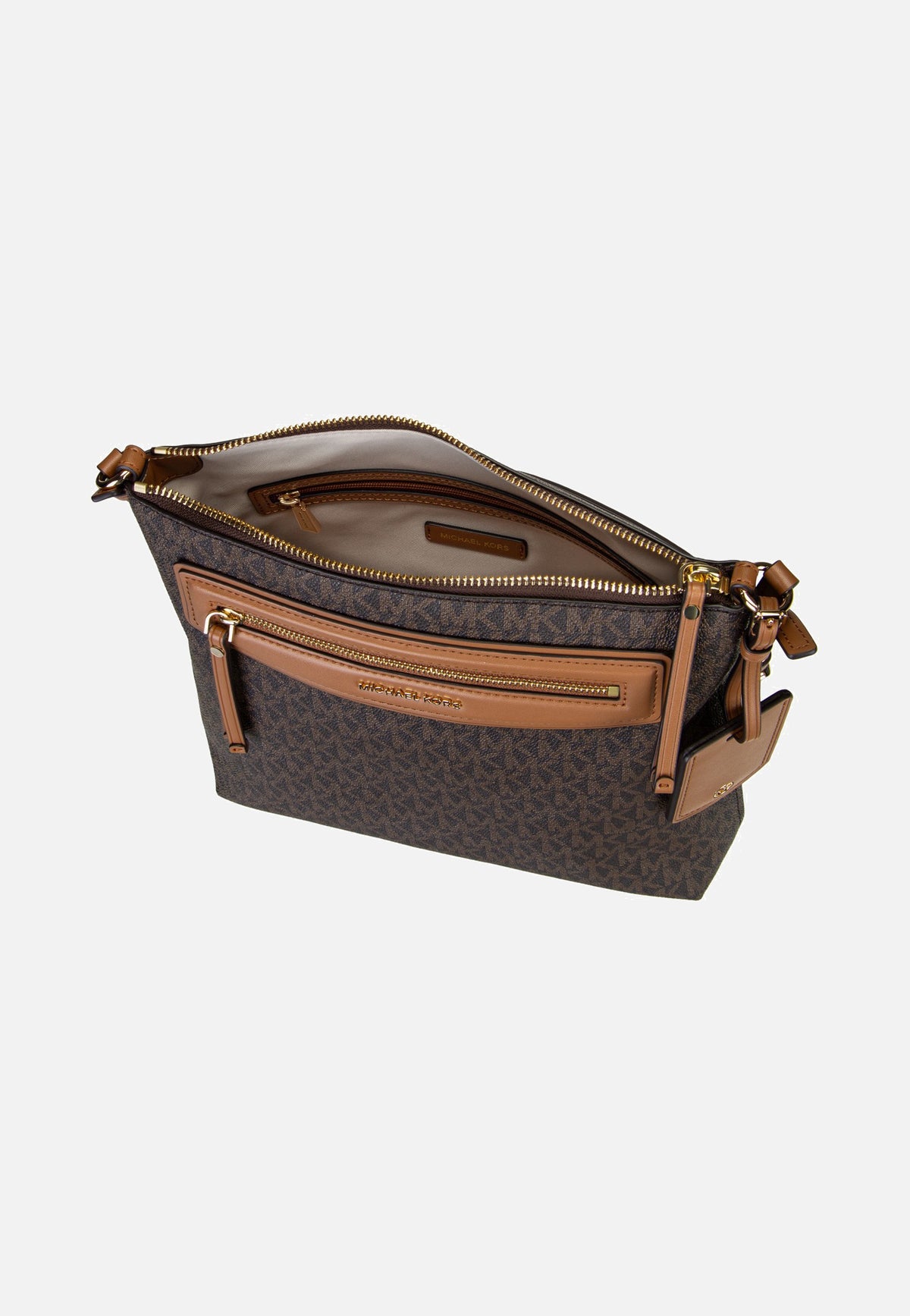 Michael Kors Jet Set Travel LG Ns Tz Xbody Brown/Acorn Crossbody Bag