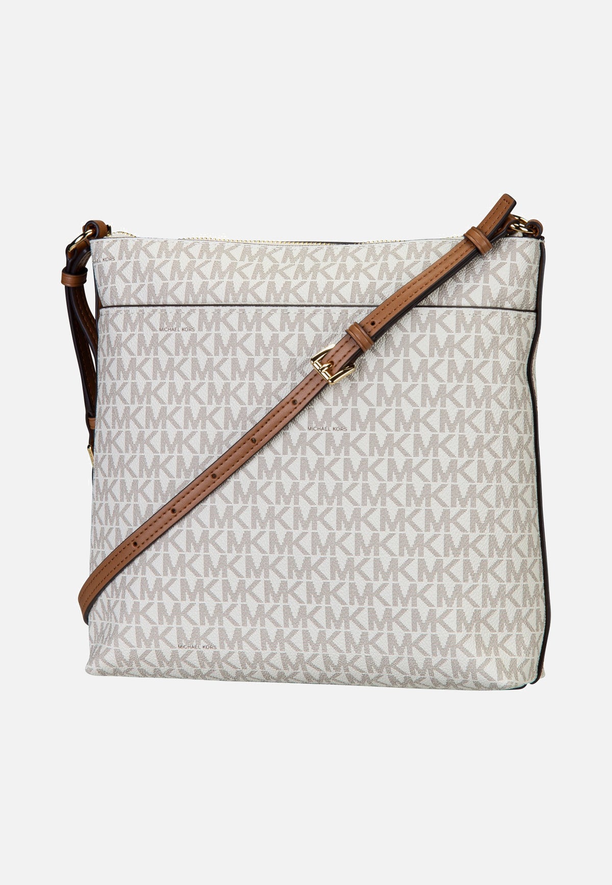 Michael Kors Jet Set Travel LG Ns Tz Xbody Vanilla/Acorn Crossbody Bag