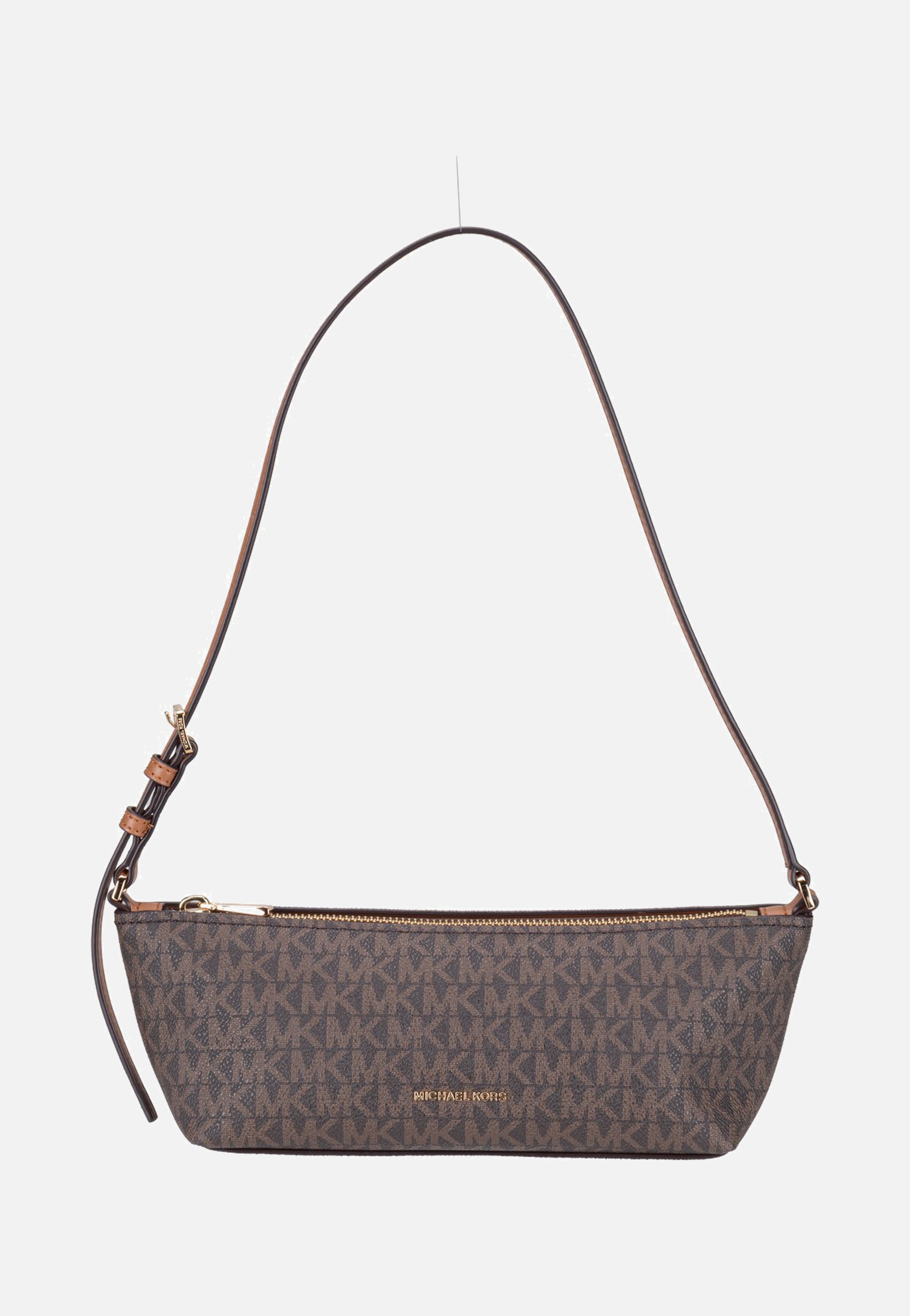Michael Kors Laila SM Ew Pouchette Brown/Acorn Clutch