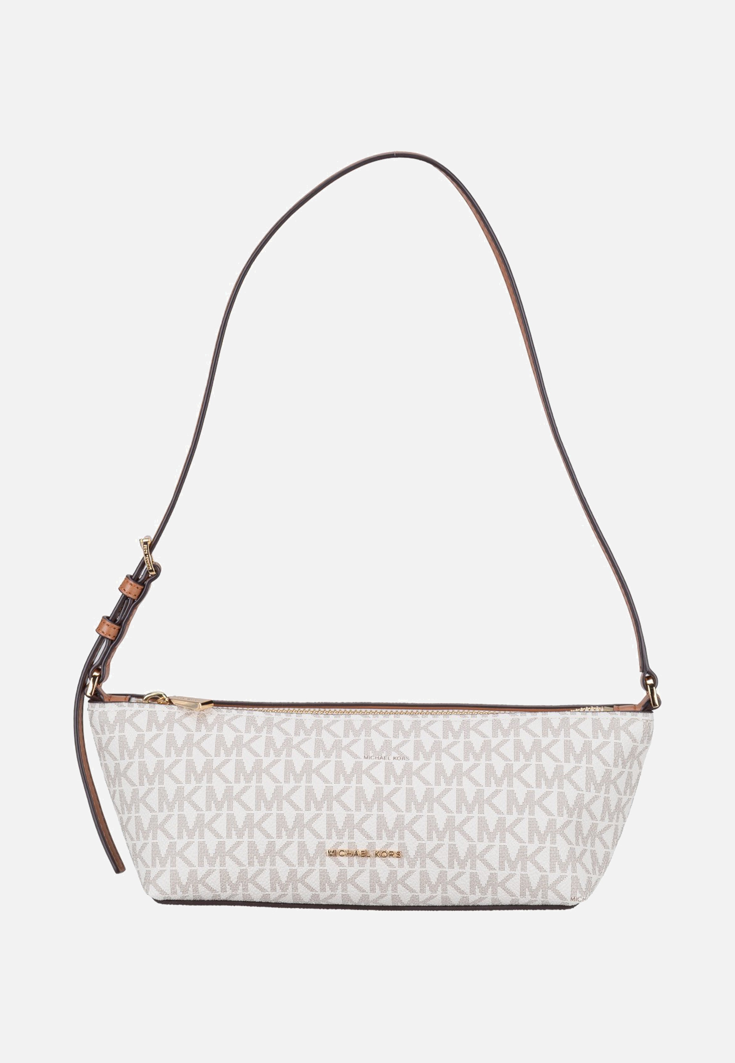 Michael Kors Laila SM Ew Pouchette Vanilla/Acorn Clutch