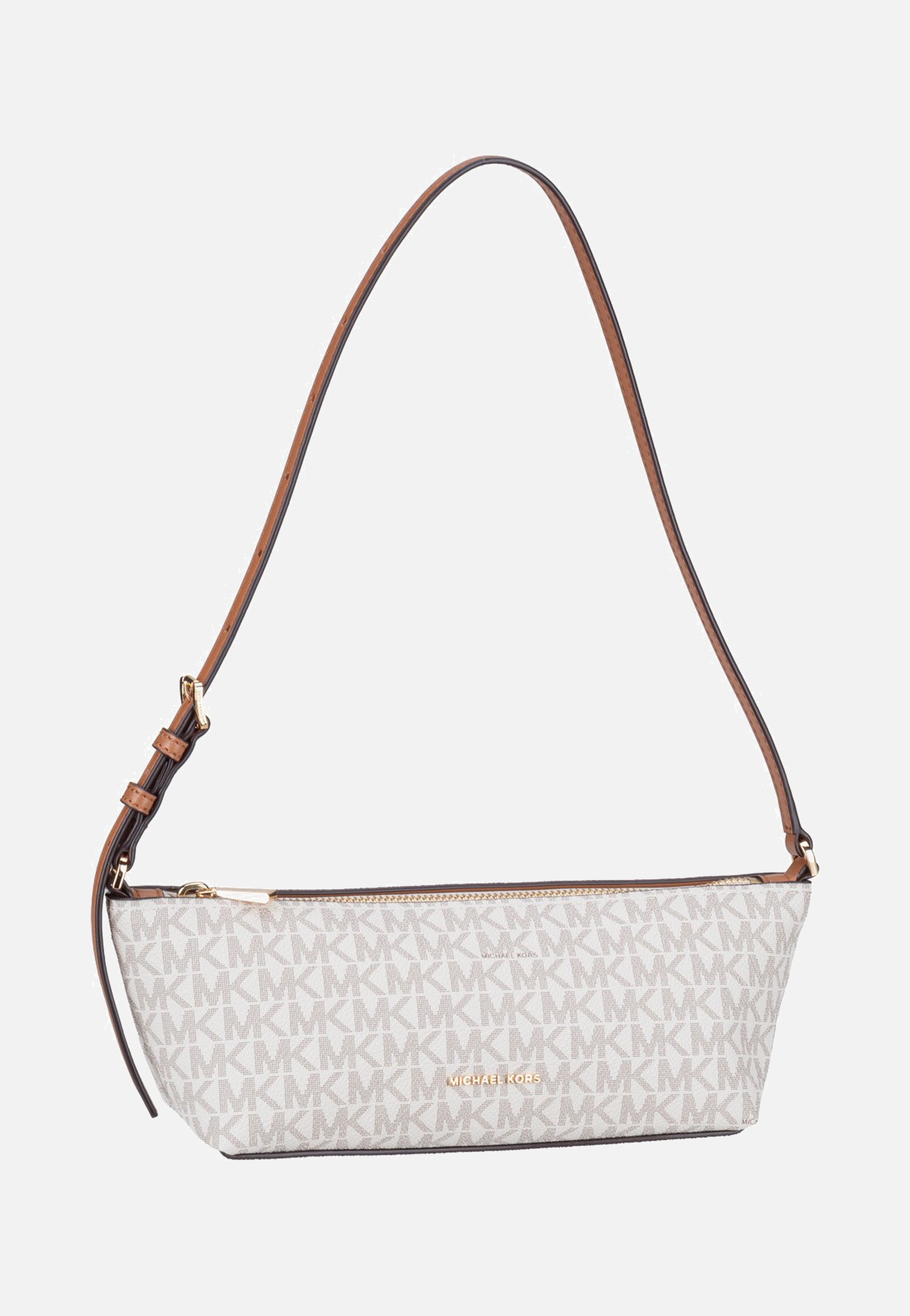 Michael Kors Laila SM Ew Pouchette Vanilla/Acorn Clutch