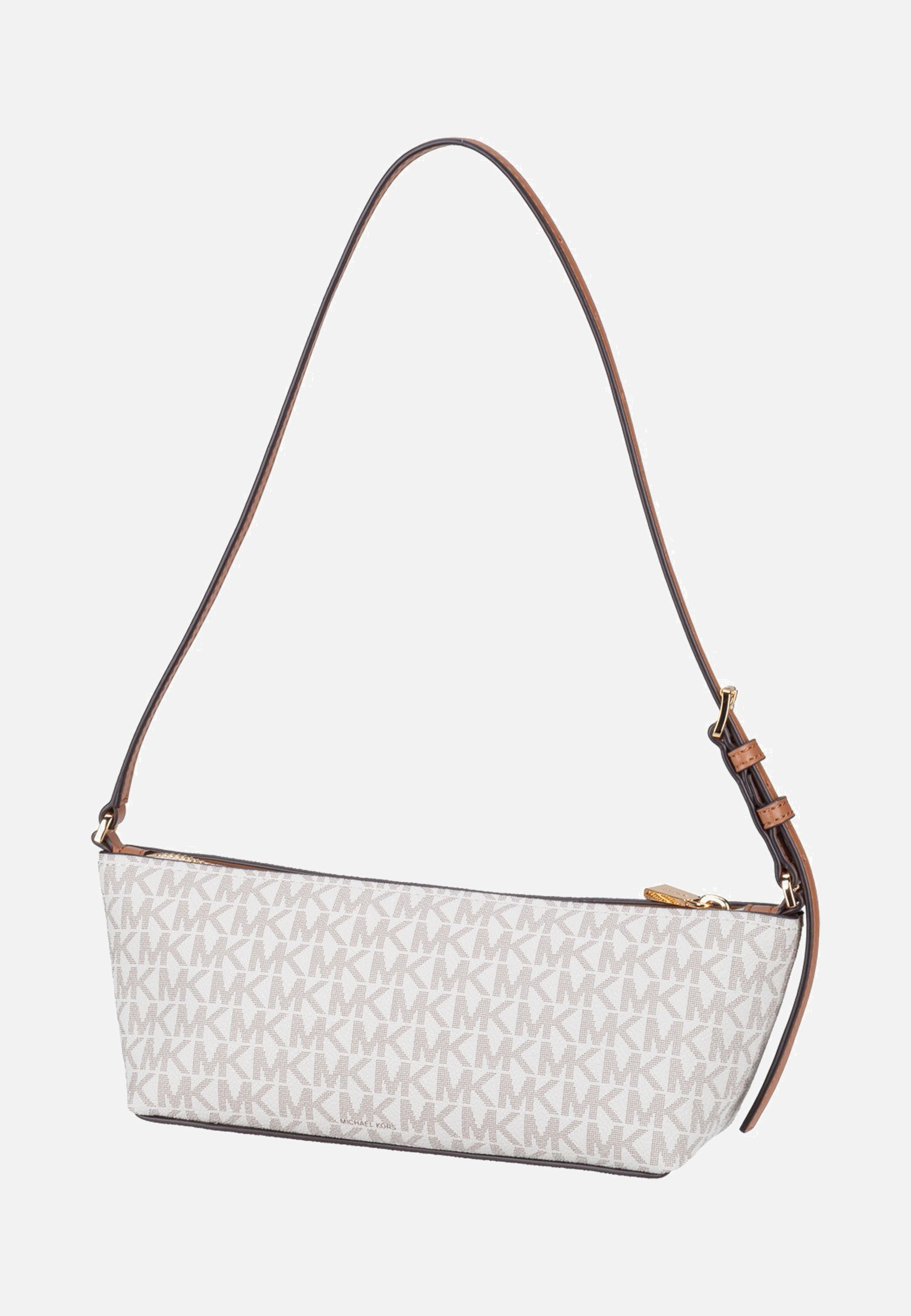 Michael Kors Laila SM Ew Pouchette Vanilla/Acorn Clutch