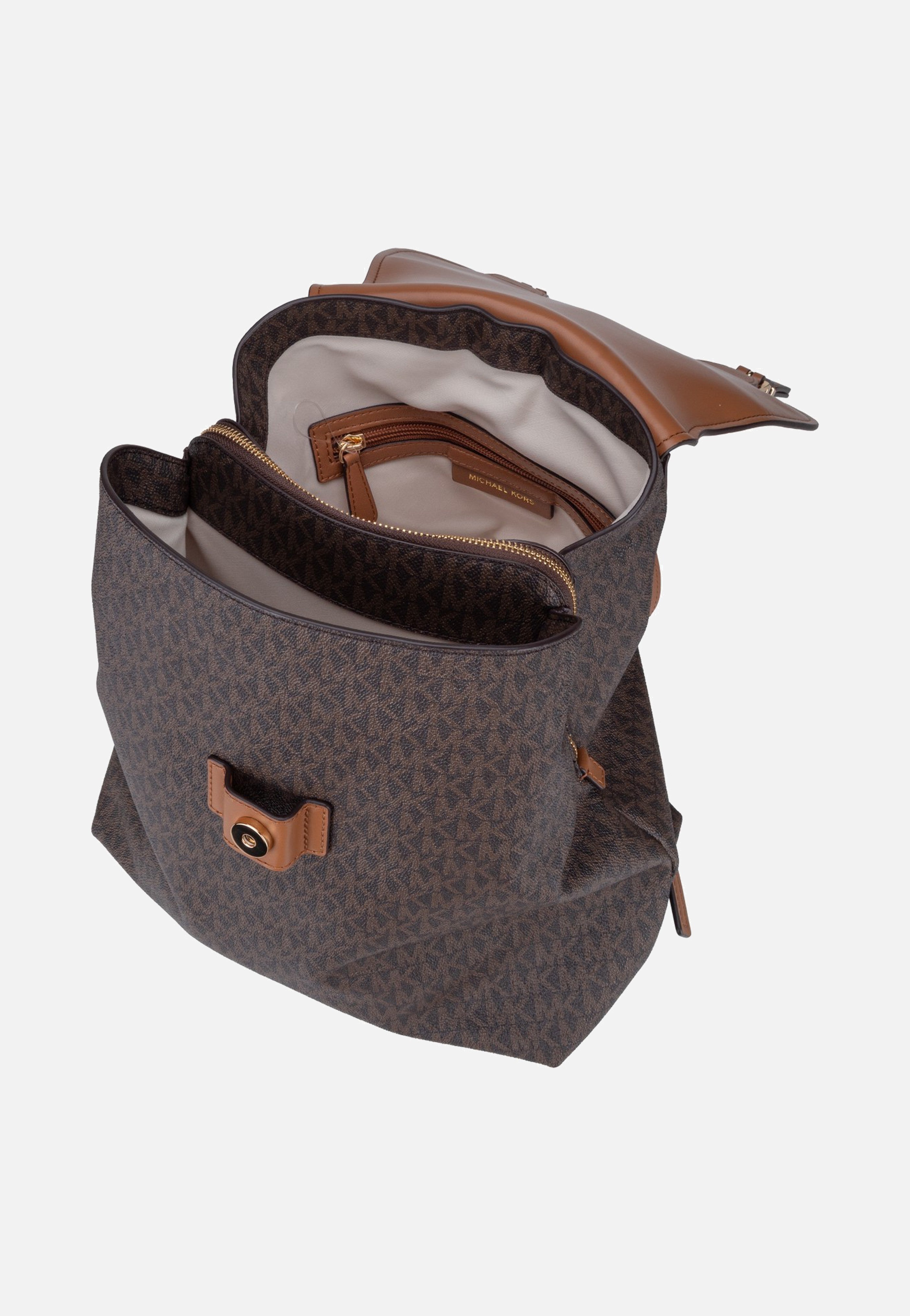 Michael Kors Quinn MD Flap Brown/Acorn Rucksack