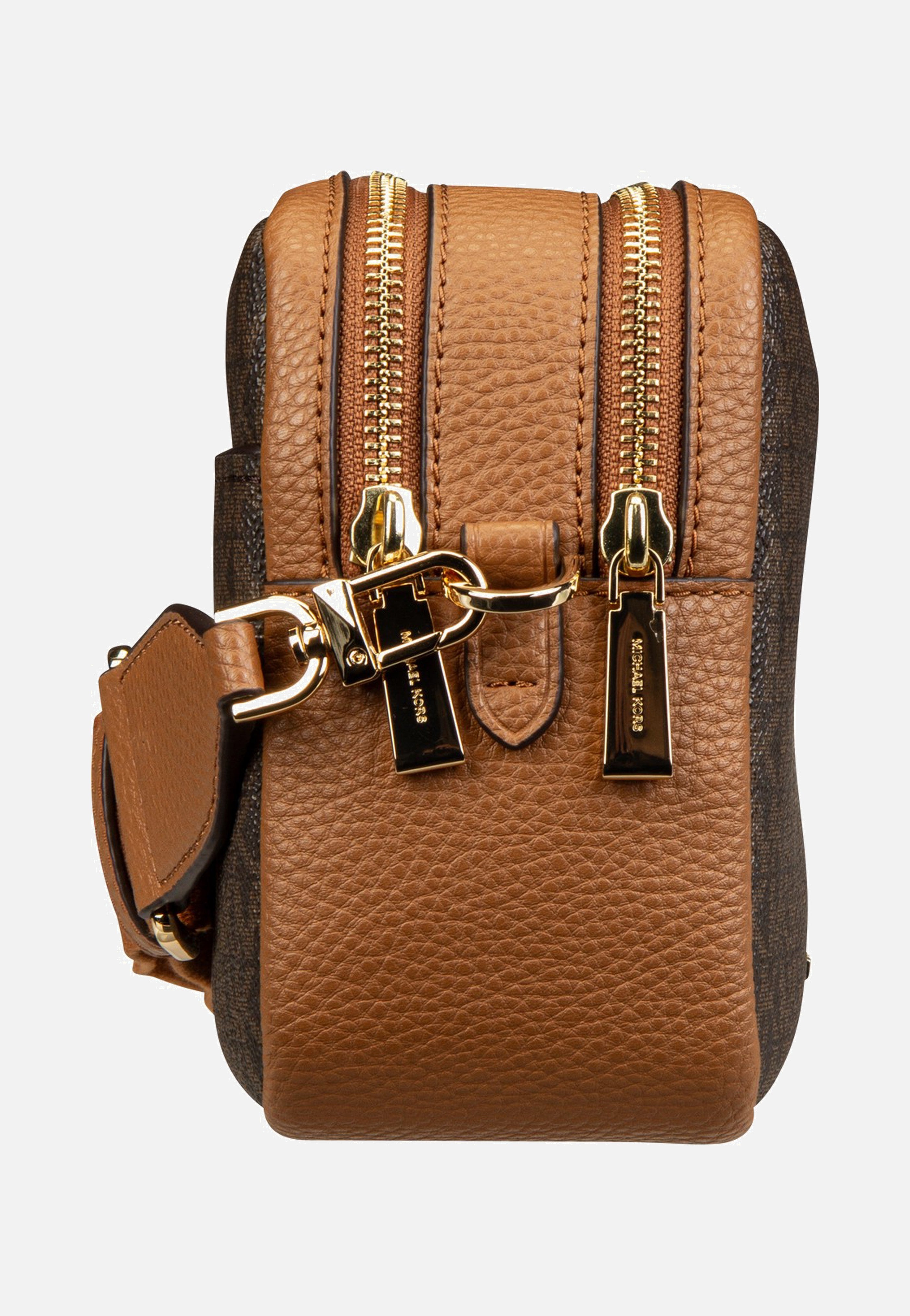 Michael Kors - Bryant MD Double Zip Chain Cam Brown/Acorn - Crossbody Bag | Women-Image