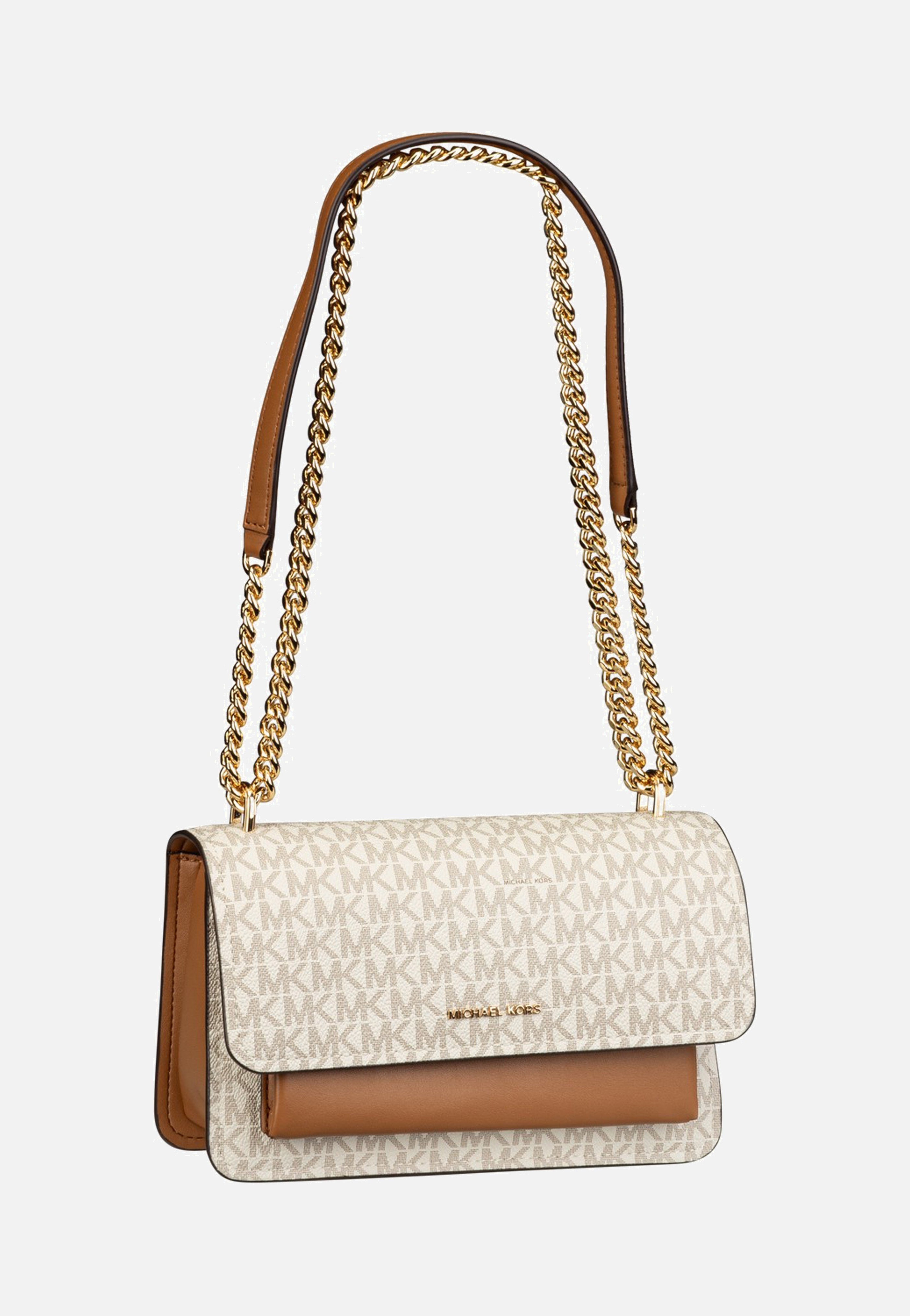 Michael Kors - Claire LG Shoulder MK Sig Vanilla/Acorn - Shoulder Bag | Women-Image