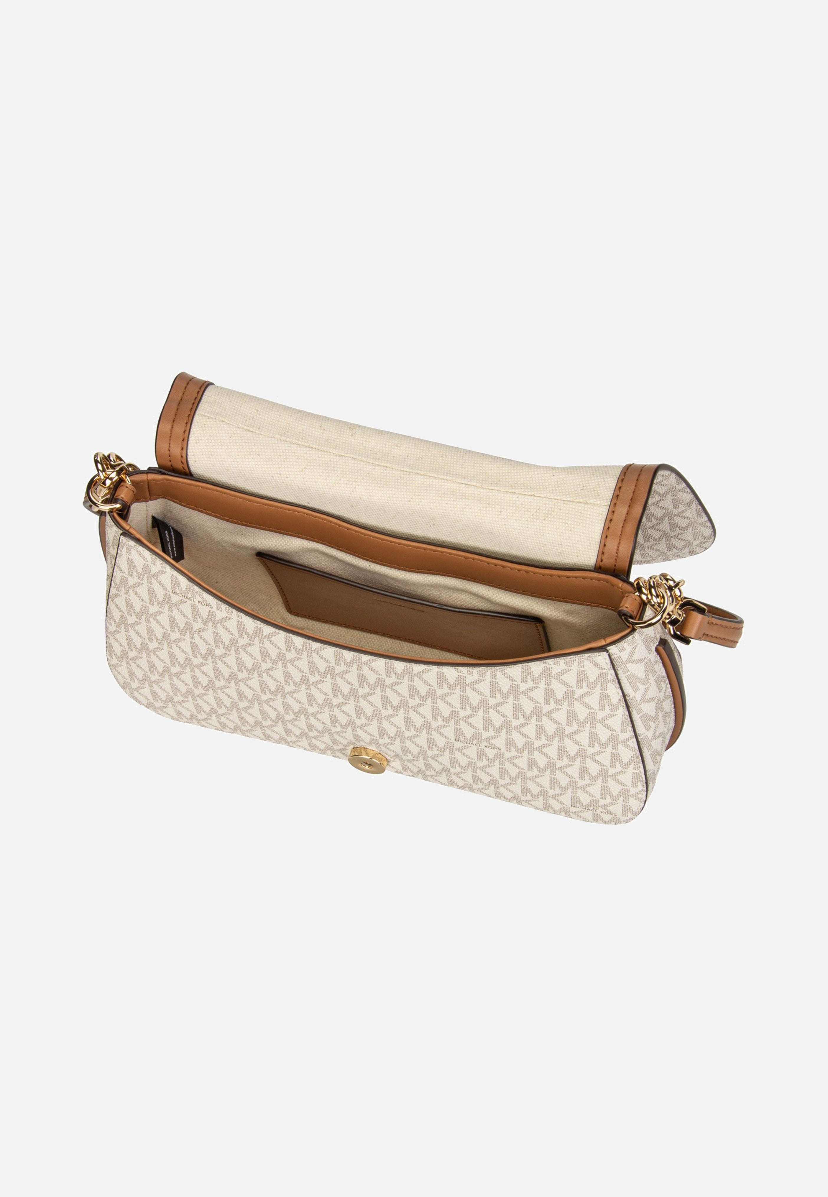 Michael Kors Nolita MD Chain Conv Vanilla/Acorn Schultertasche