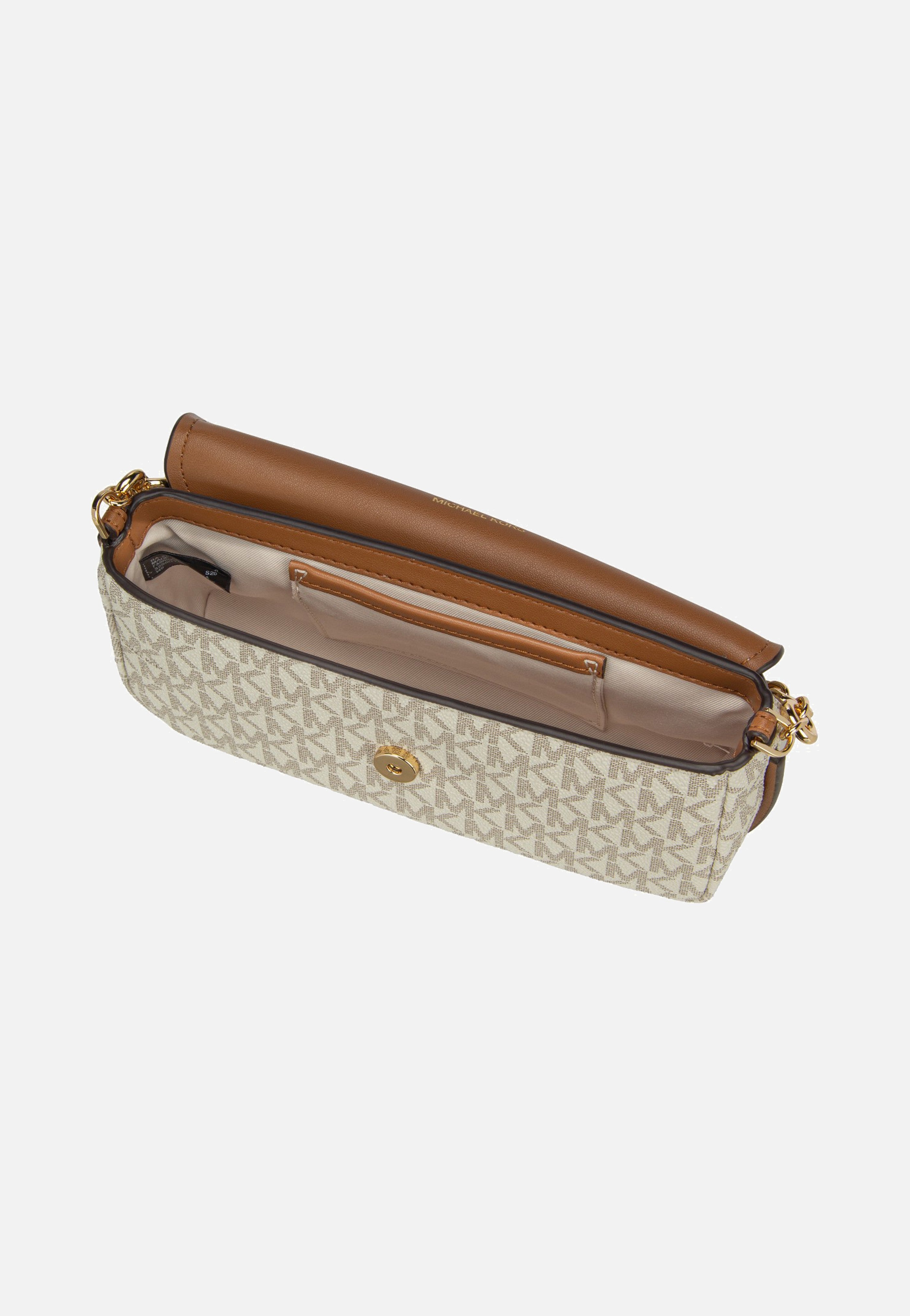 Michael Kors Nolita SM Flap Chain Xbody Vanilla/Acorn Umhängetasche