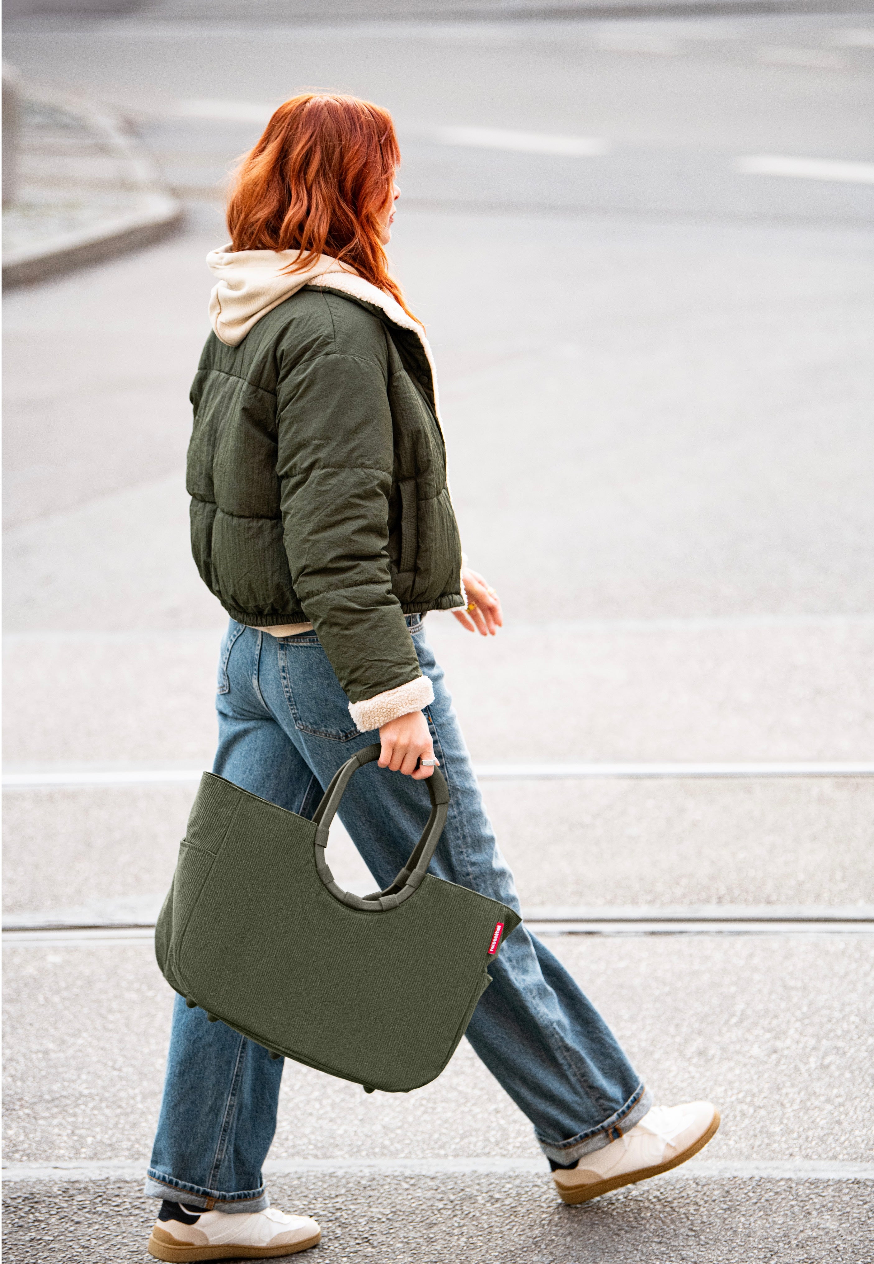 reisenthel - Loopshopper L Cord Dark Matcha - Shopping Basket | Neutral-Image