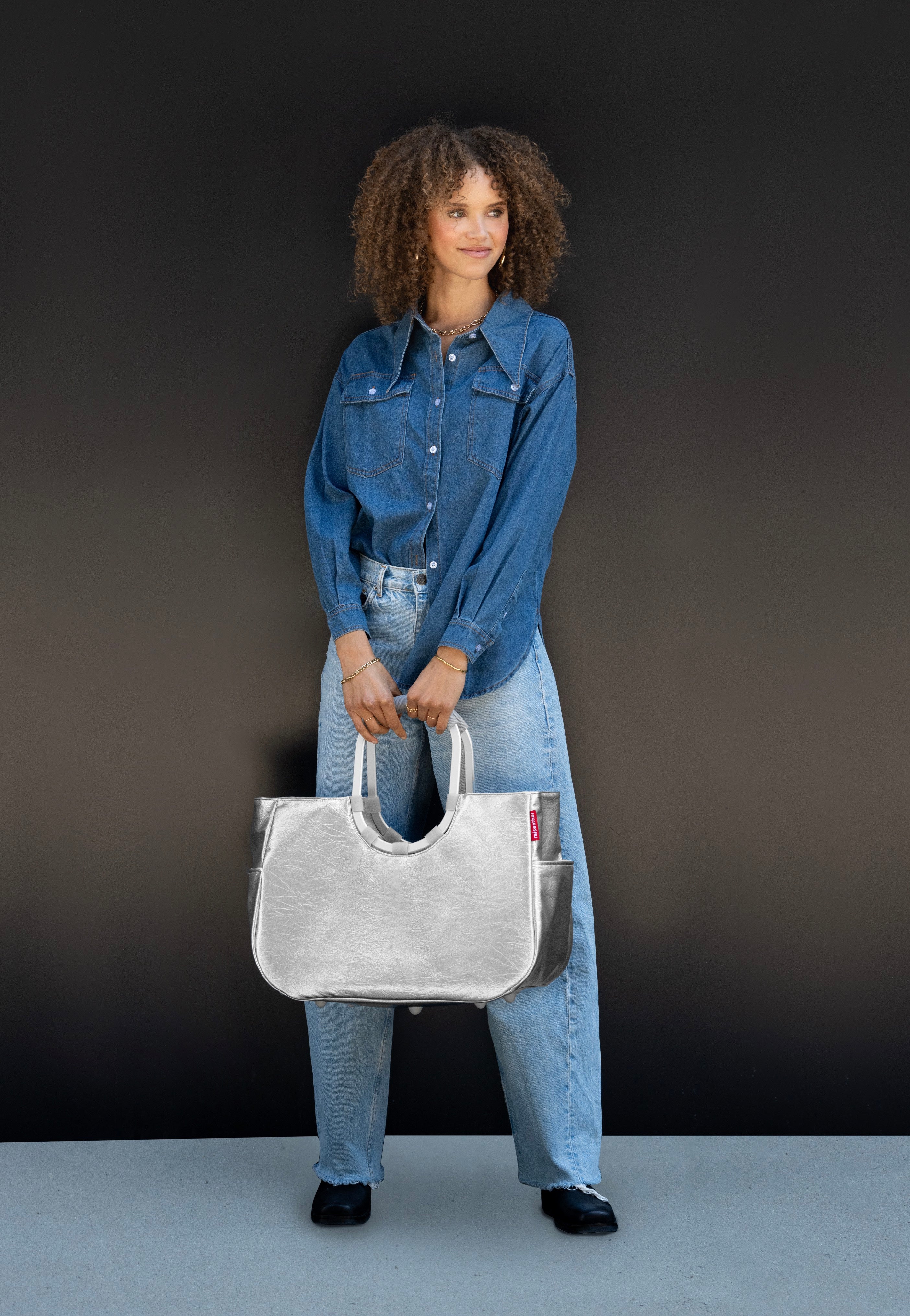 reisenthel Loopshopper L Silver Crackle Einkaufskorb