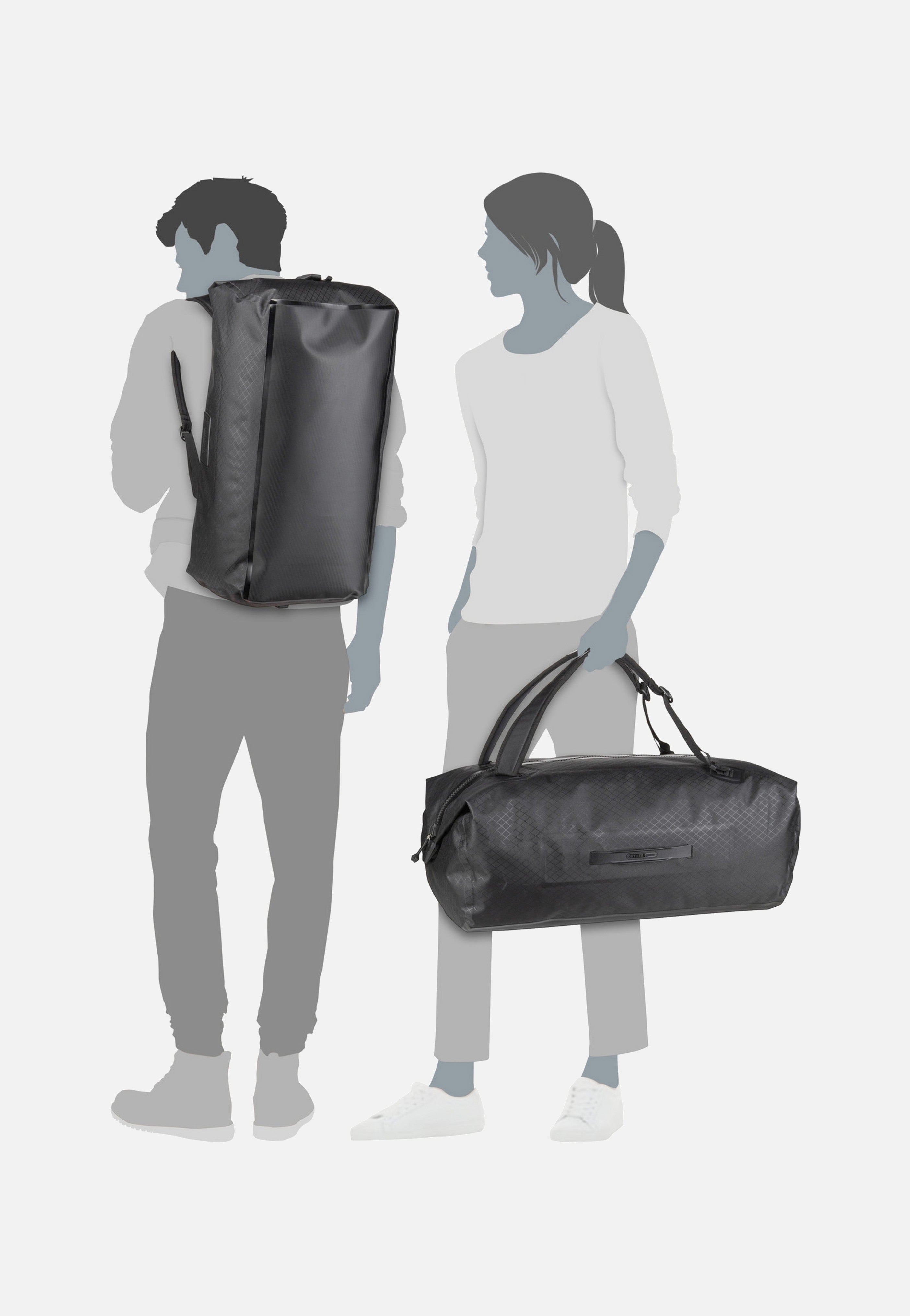 ORTLIEB - Duffle Metrosphere 60L Black Embossed - Dufflebag | Neutral-Image