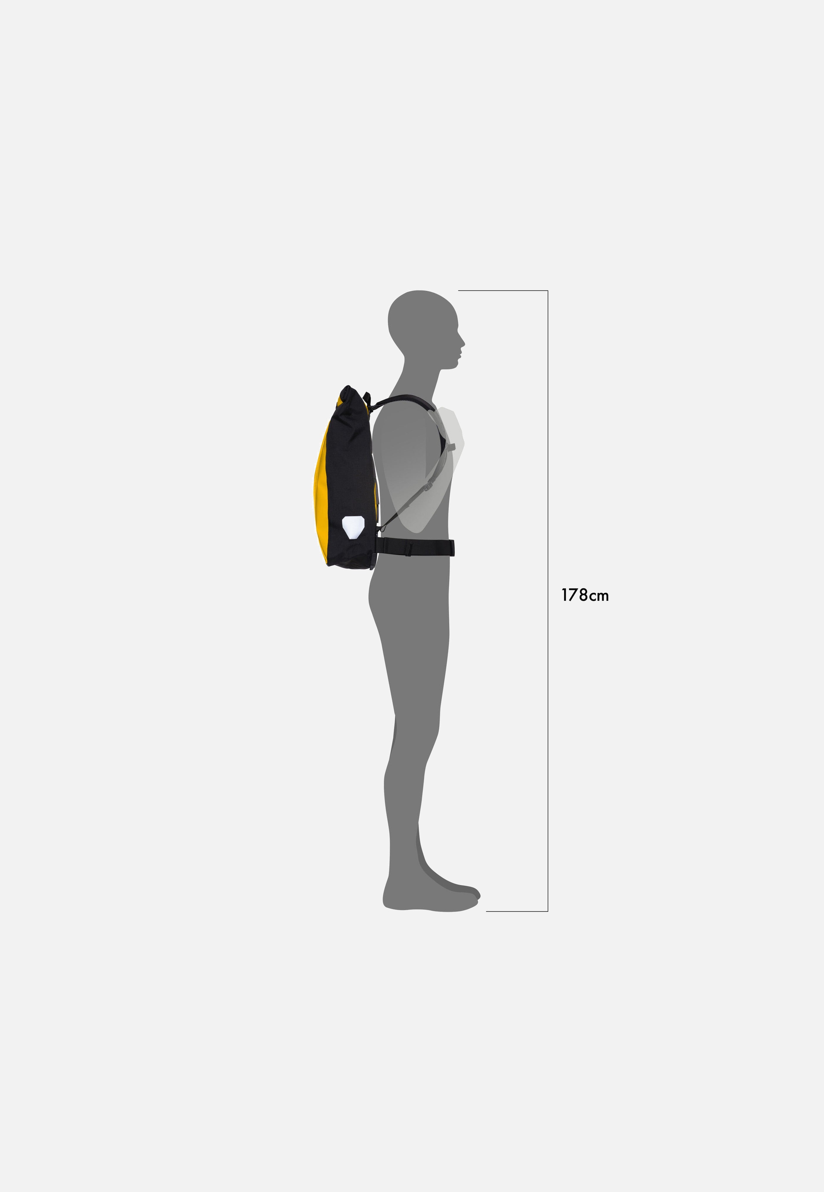 ORTLIEB - Messenger-Bag Sonnengelb Schwarz - Rolltop Backpack | Neutral-Image