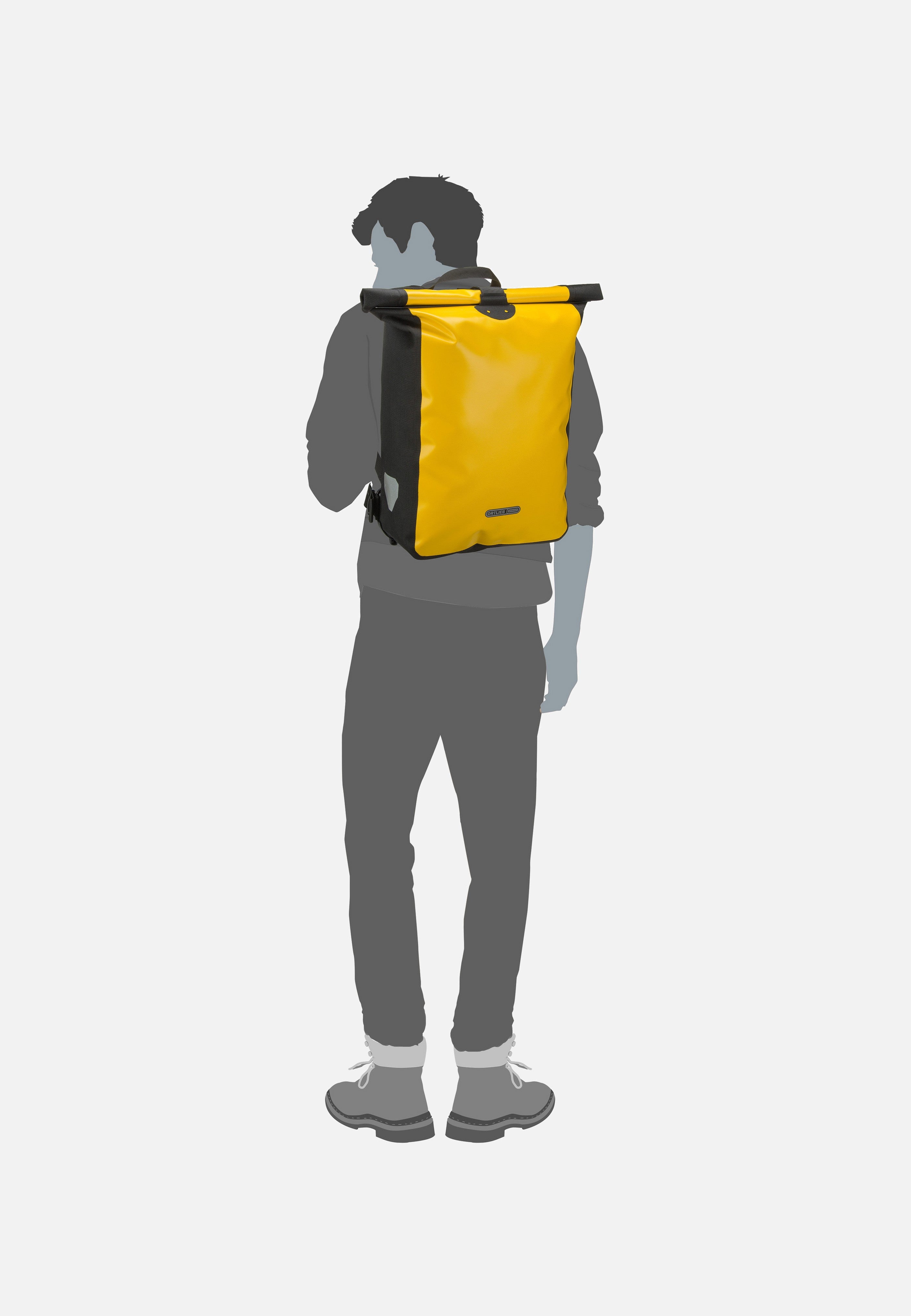 ORTLIEB - Messenger-Bag Sonnengelb Schwarz - Rolltop Backpack | Neutral-Image