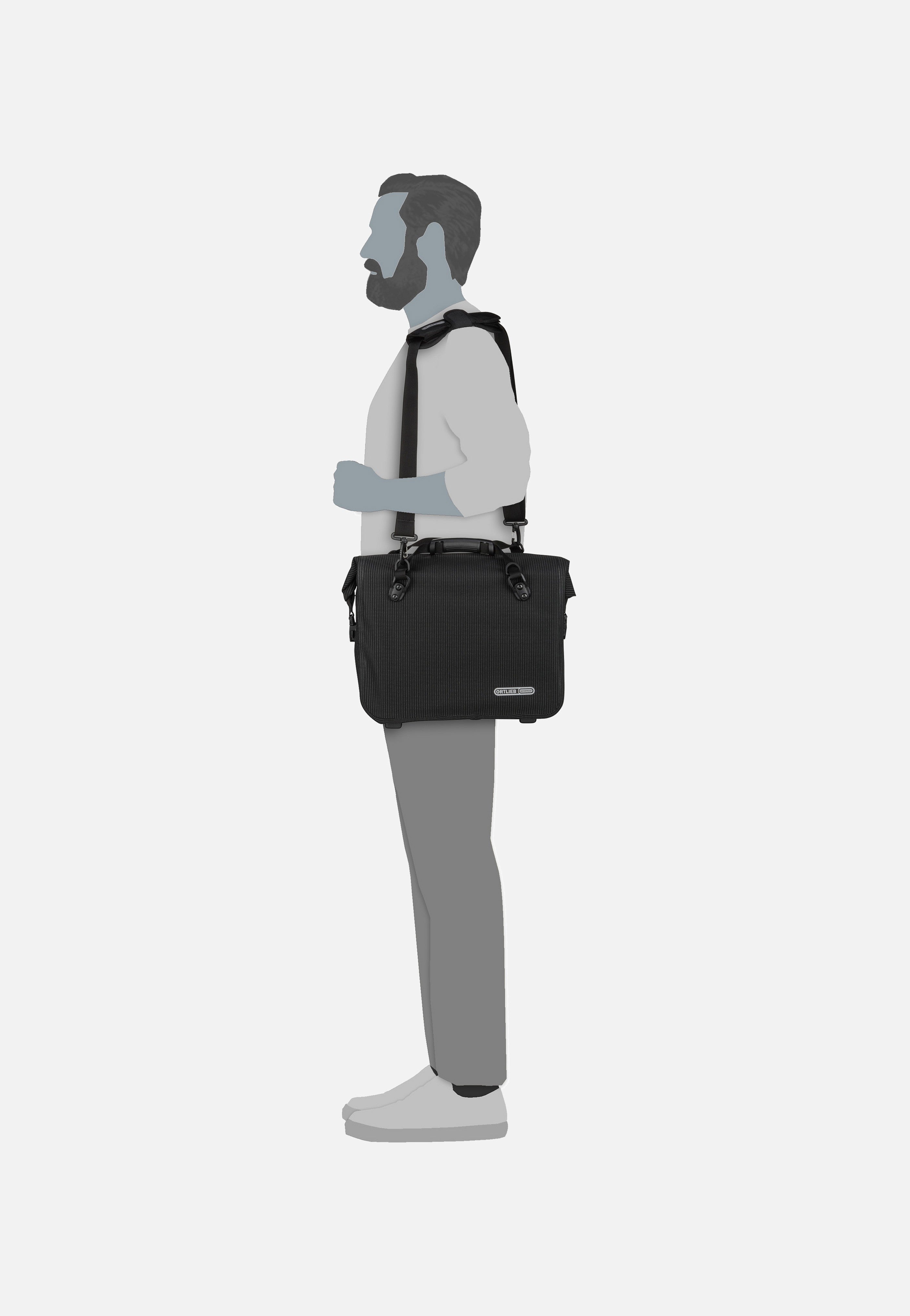 ORTLIEB Office-Bag 21 High Visibility QL3.1 Black Reflective