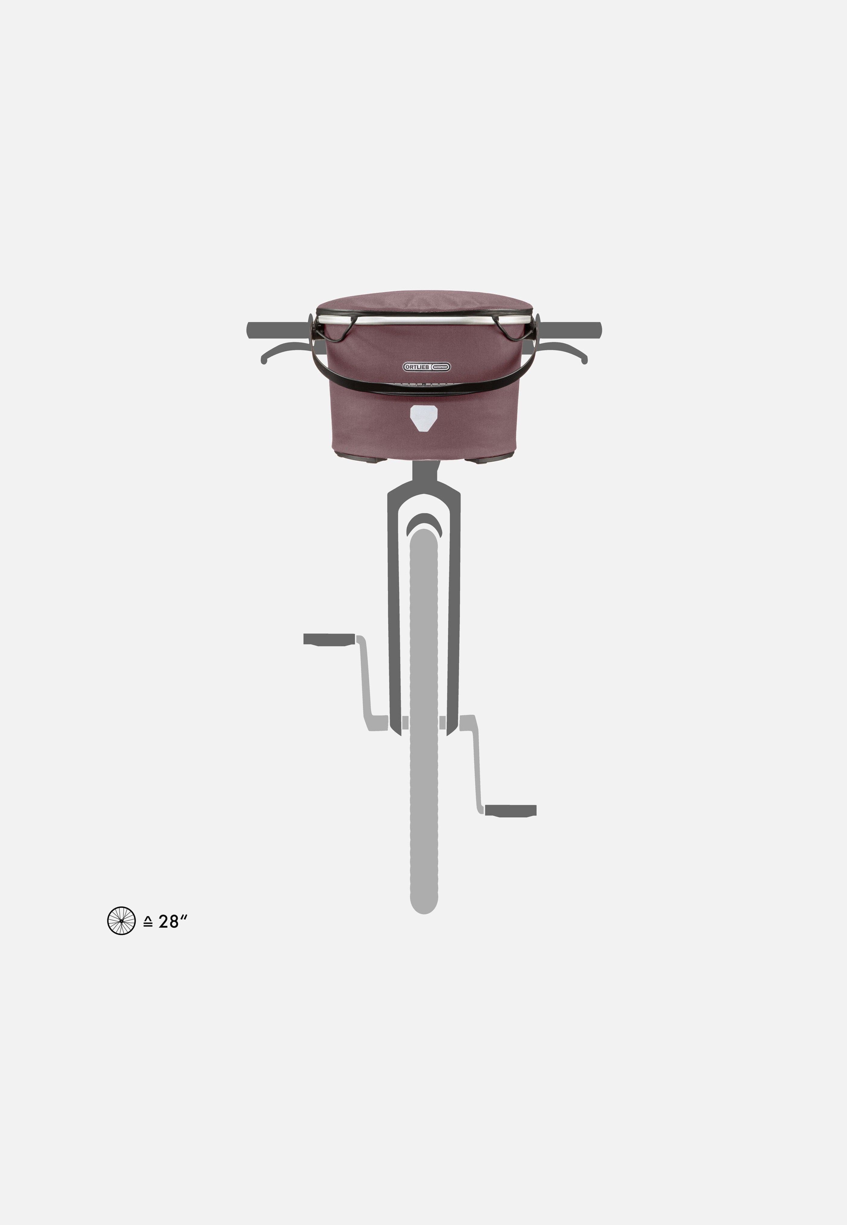 fahrrad rose outlet ORTLIEB Up-Town Urban Ash Rose - Fahrradkorb