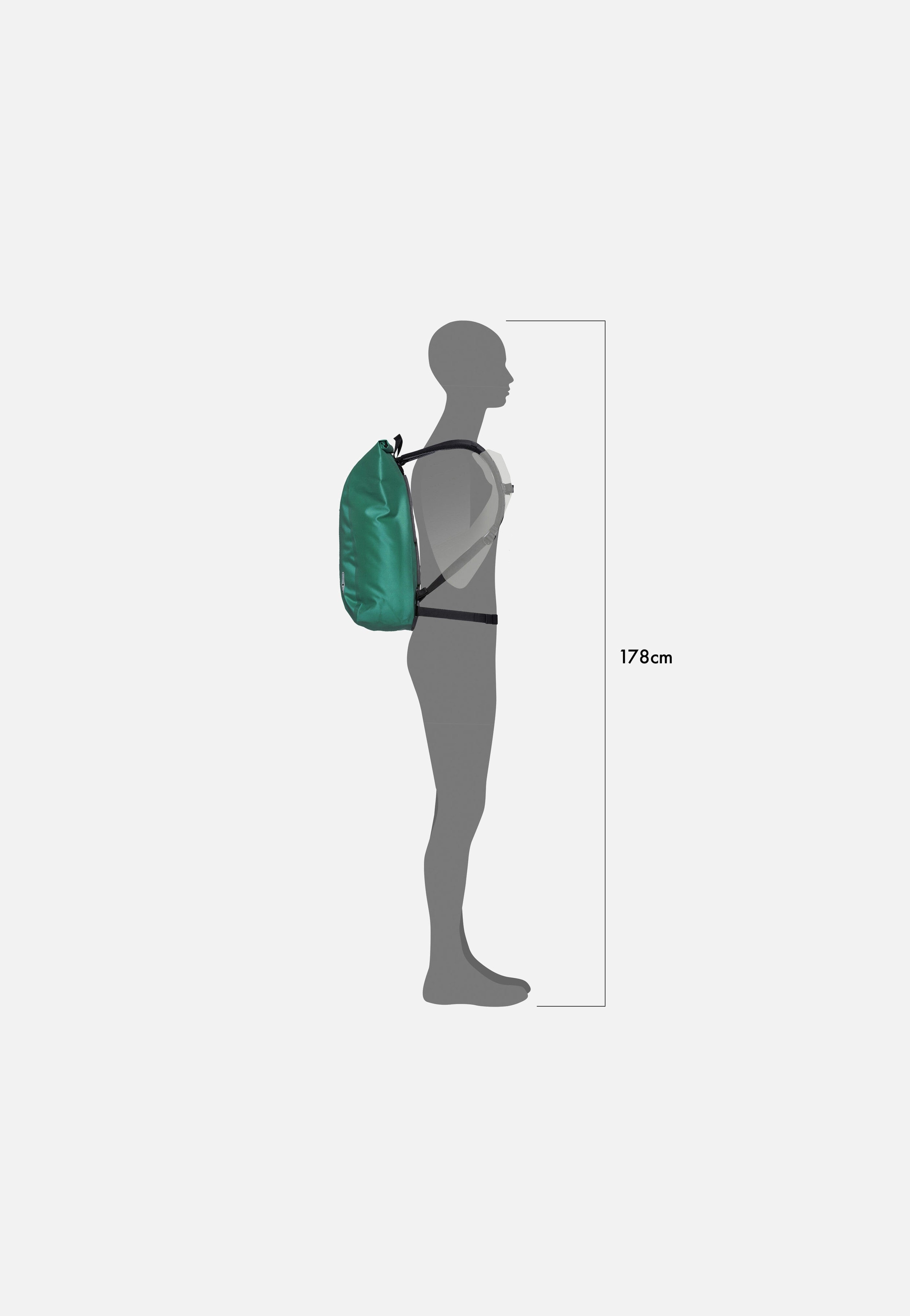 ORTLIEB - Velocity PS 23L Atlantis Green - Rolltop Backpack | Neutral-Image