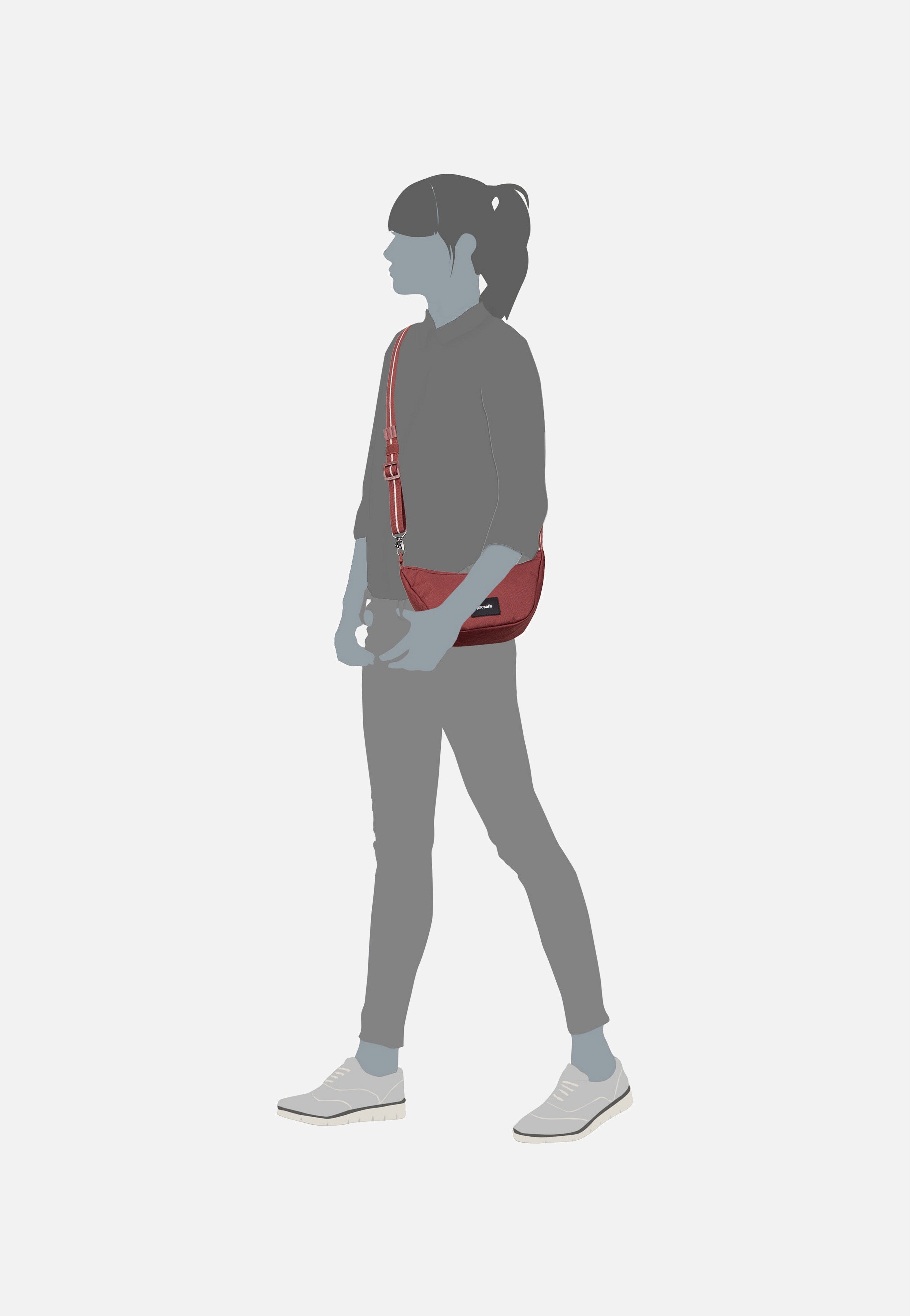 Pacsafe GO Lunar Garnet Red Umhängetasche