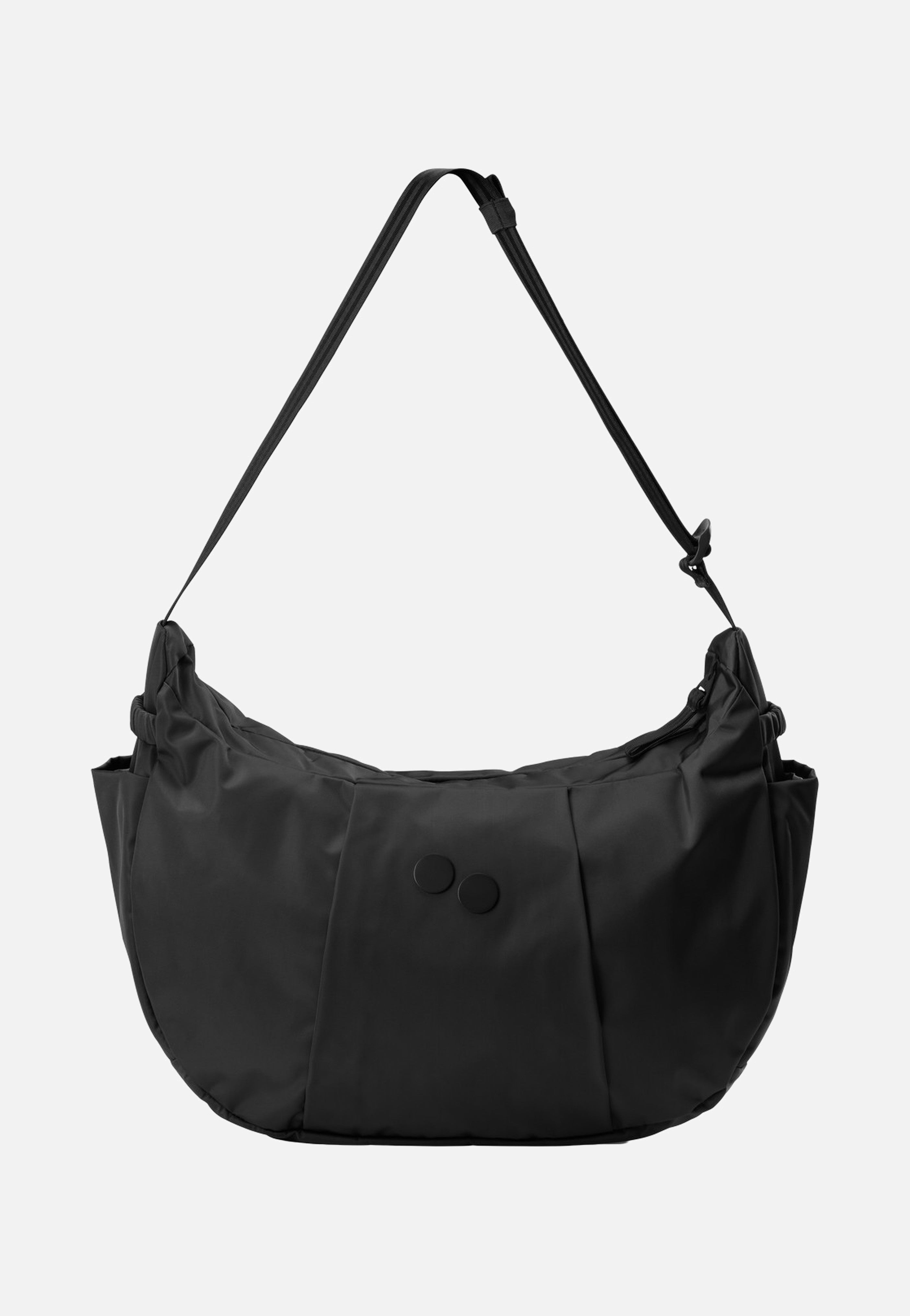 pinqponq Krumm Large Changeant Glazed Black Hobo Bag