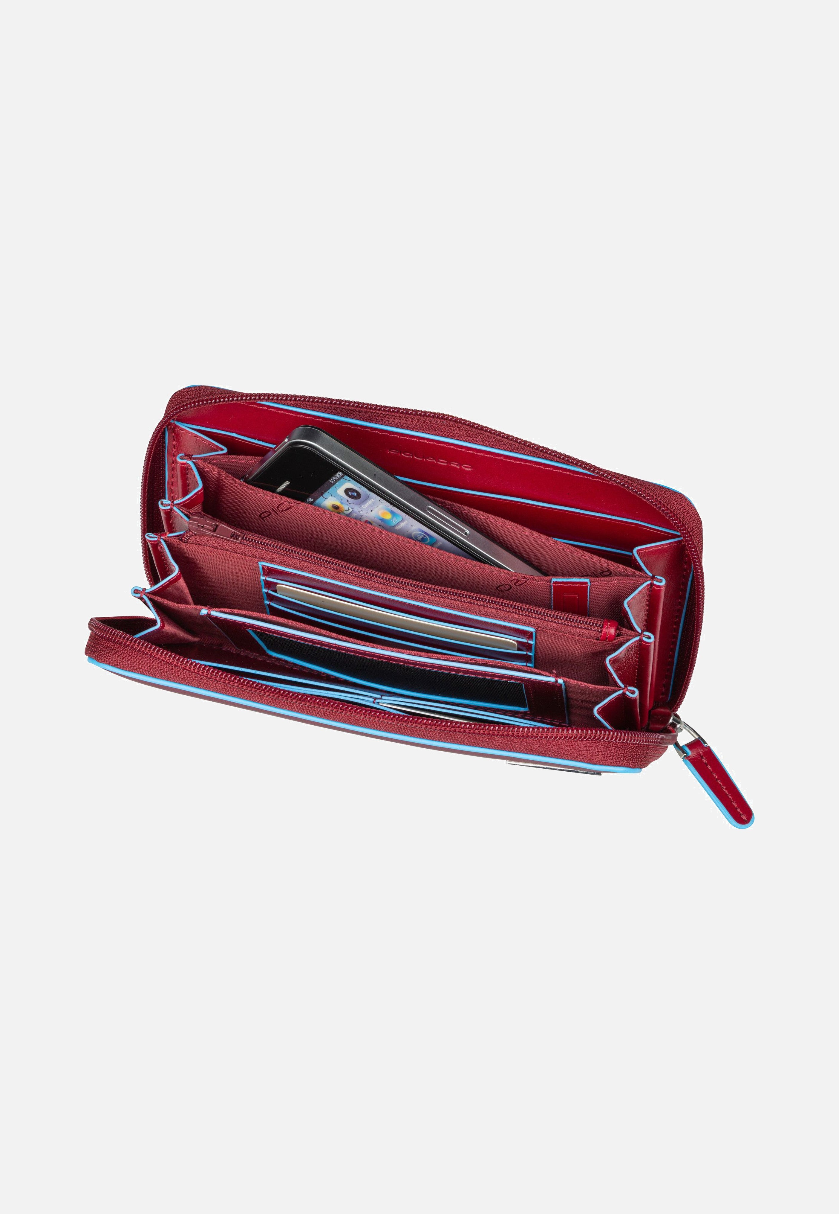 Piquadro - Blue Square 1515 RFID Rosso - Wallet | Women-Image