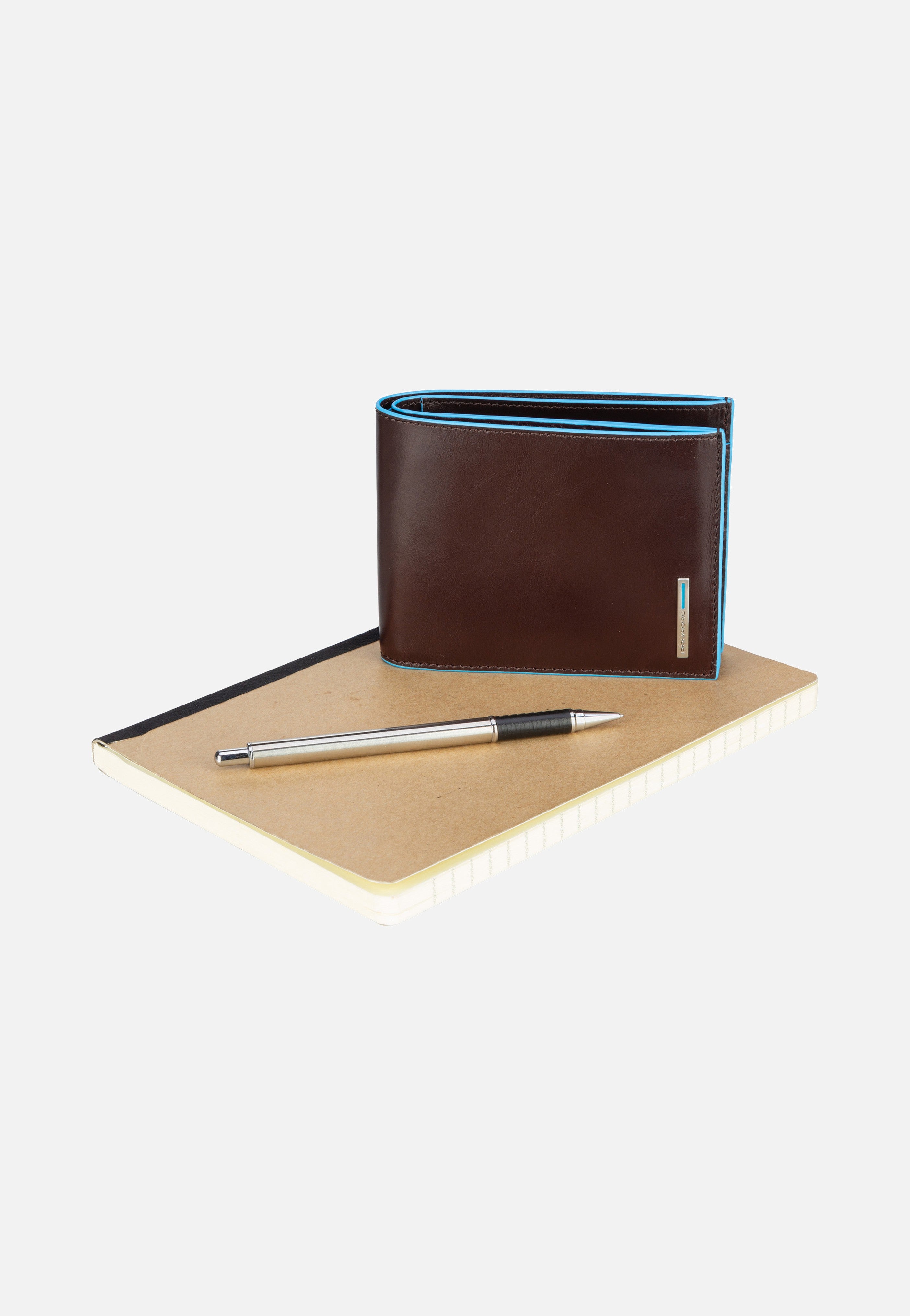 Piquadro - Blue Square Wallet 1240 RFID Mogano - Wallet | Men-Image