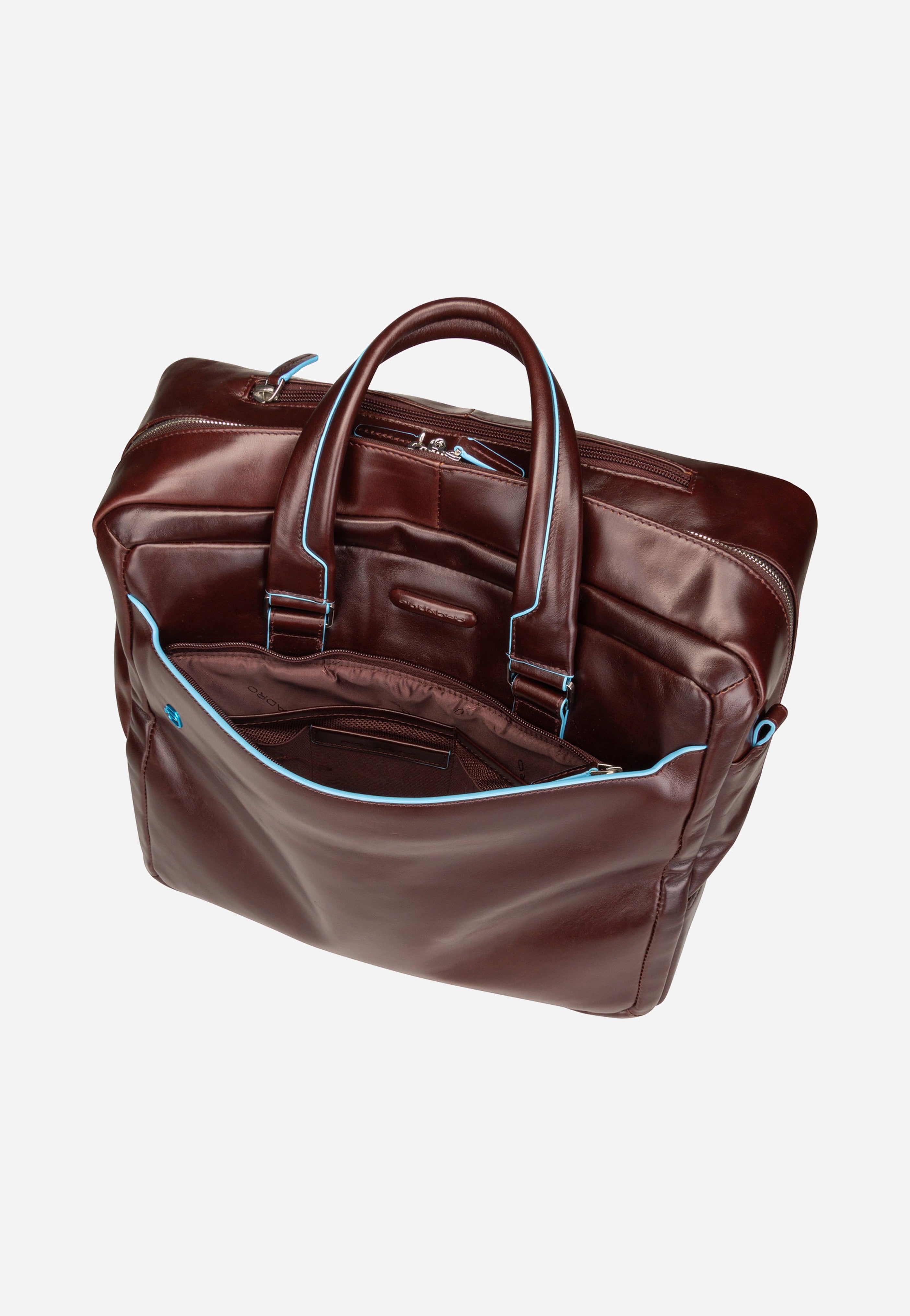 Piquadro - Blue Square Wheeled 4729 Mogano - Pilot Case | Men-Image