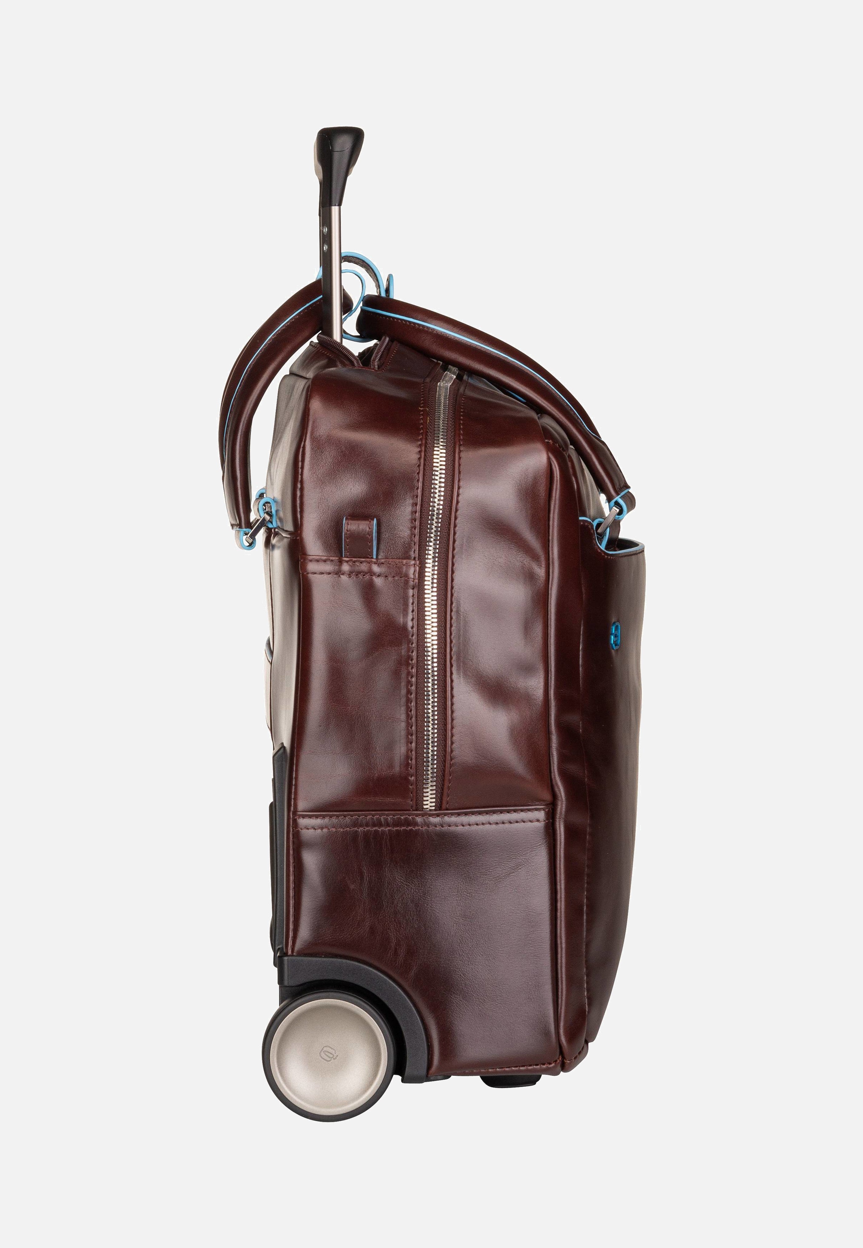 Piquadro - Blue Square Wheeled 4729 Mogano - Pilot Case | Men-Image