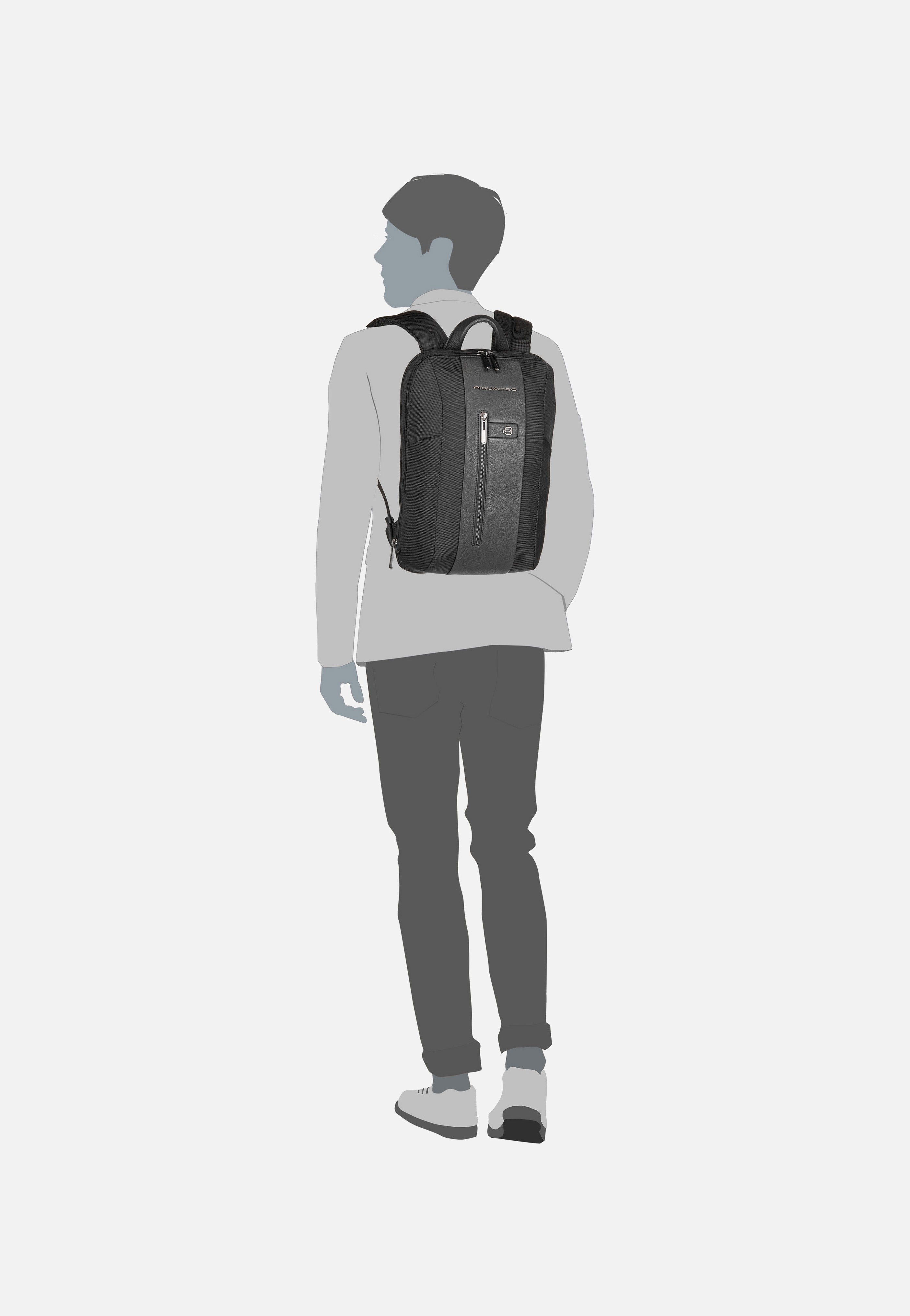 Piquadro - Brief Slim Laptop 6384 Nero - Backpack | Men-Image