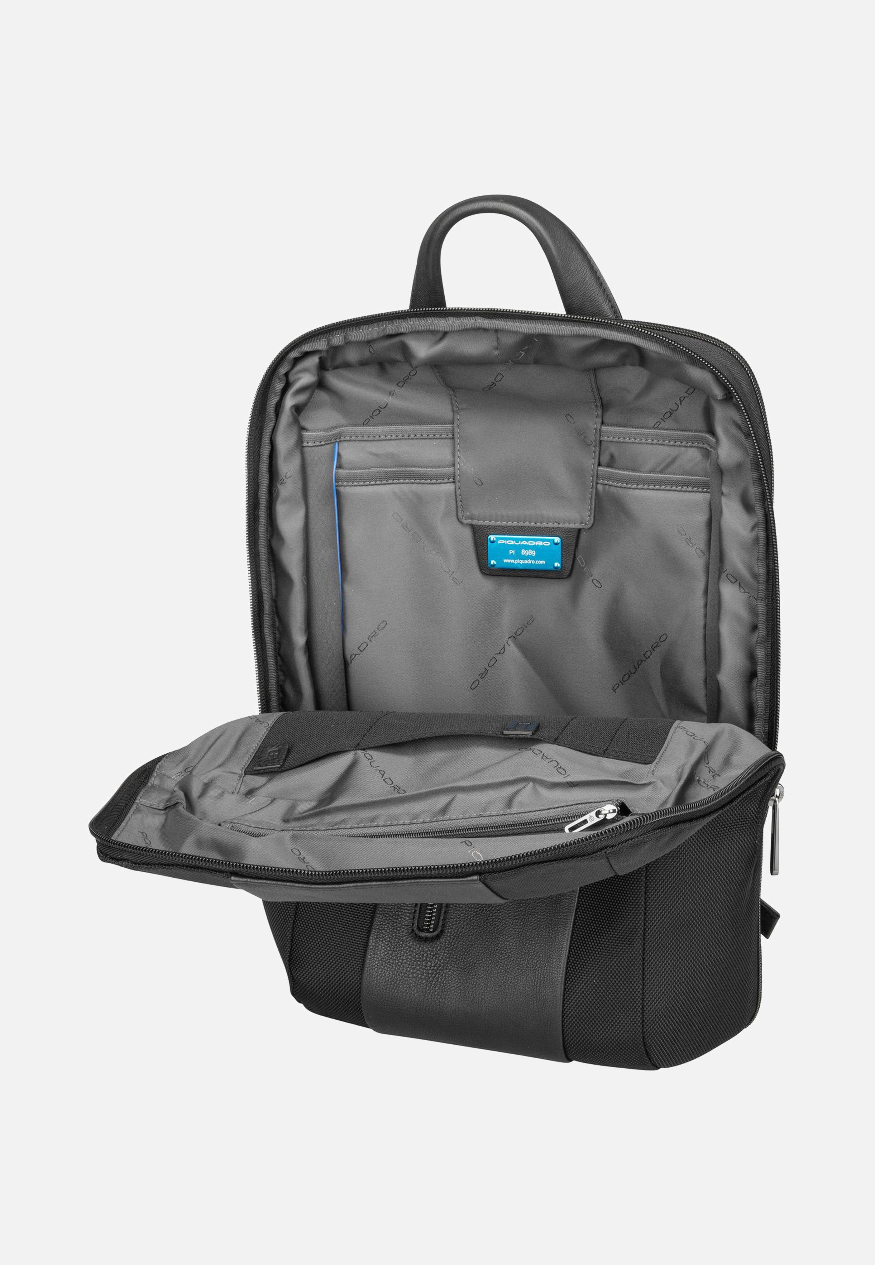 Piquadro - Brief Slim Laptop 6384 Nero - Backpack | Men-Image