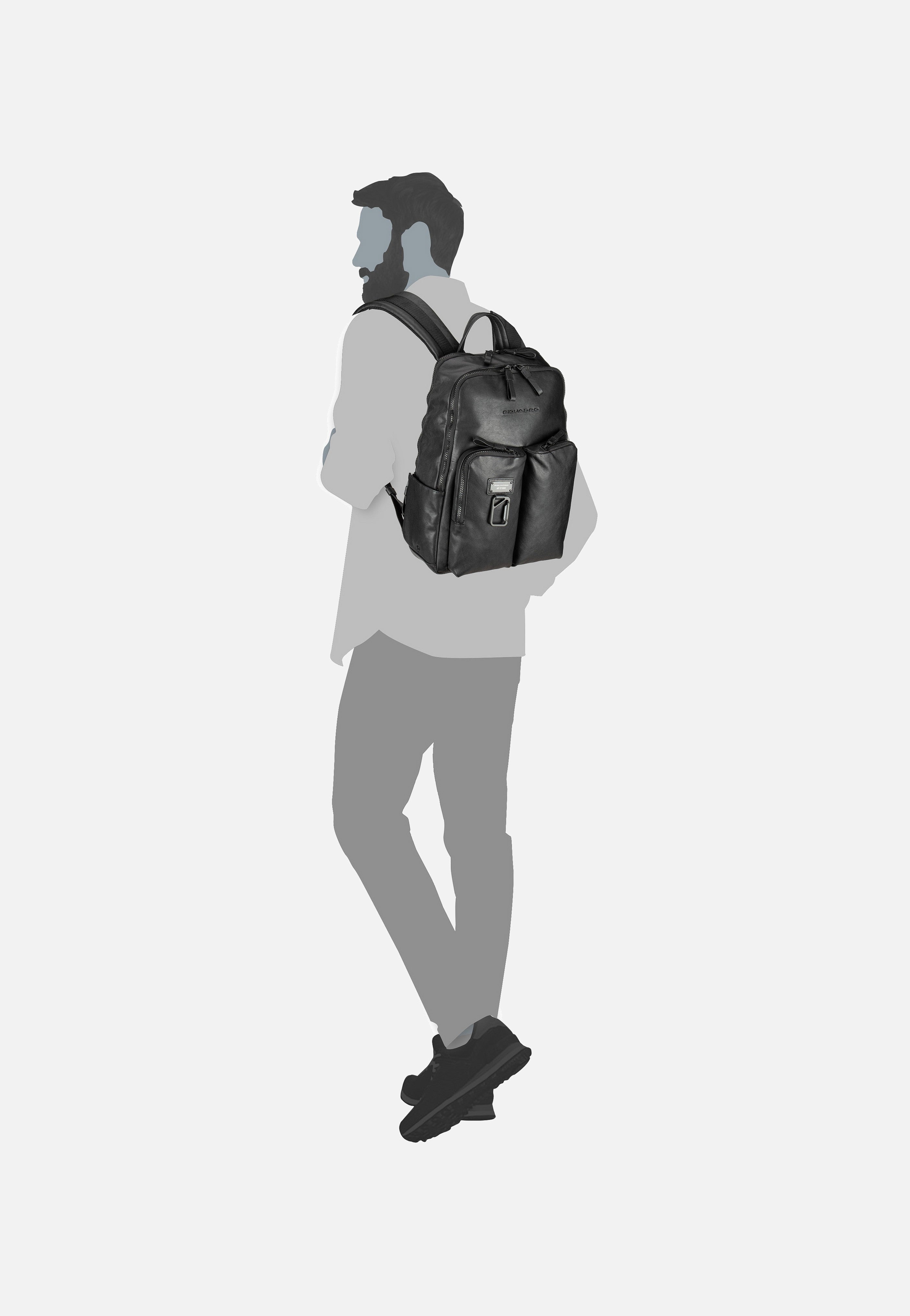 Piquadro - Harper 3869 RFID Nero - Backpack | Men-Image