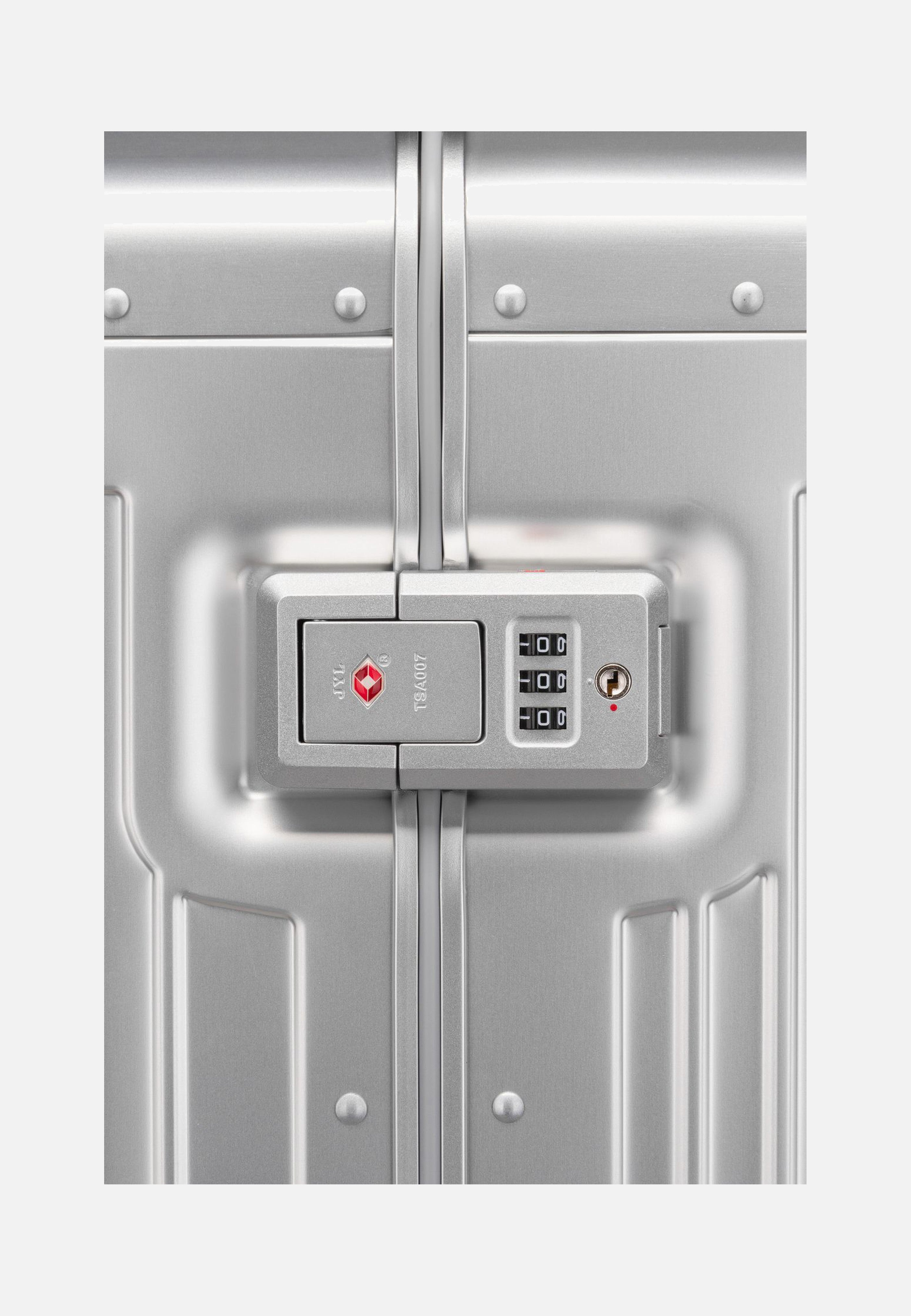 Piquadro - PQ Alu Big Size Spinner Grigio-Cuoio - Suitcase | Neutral-Image