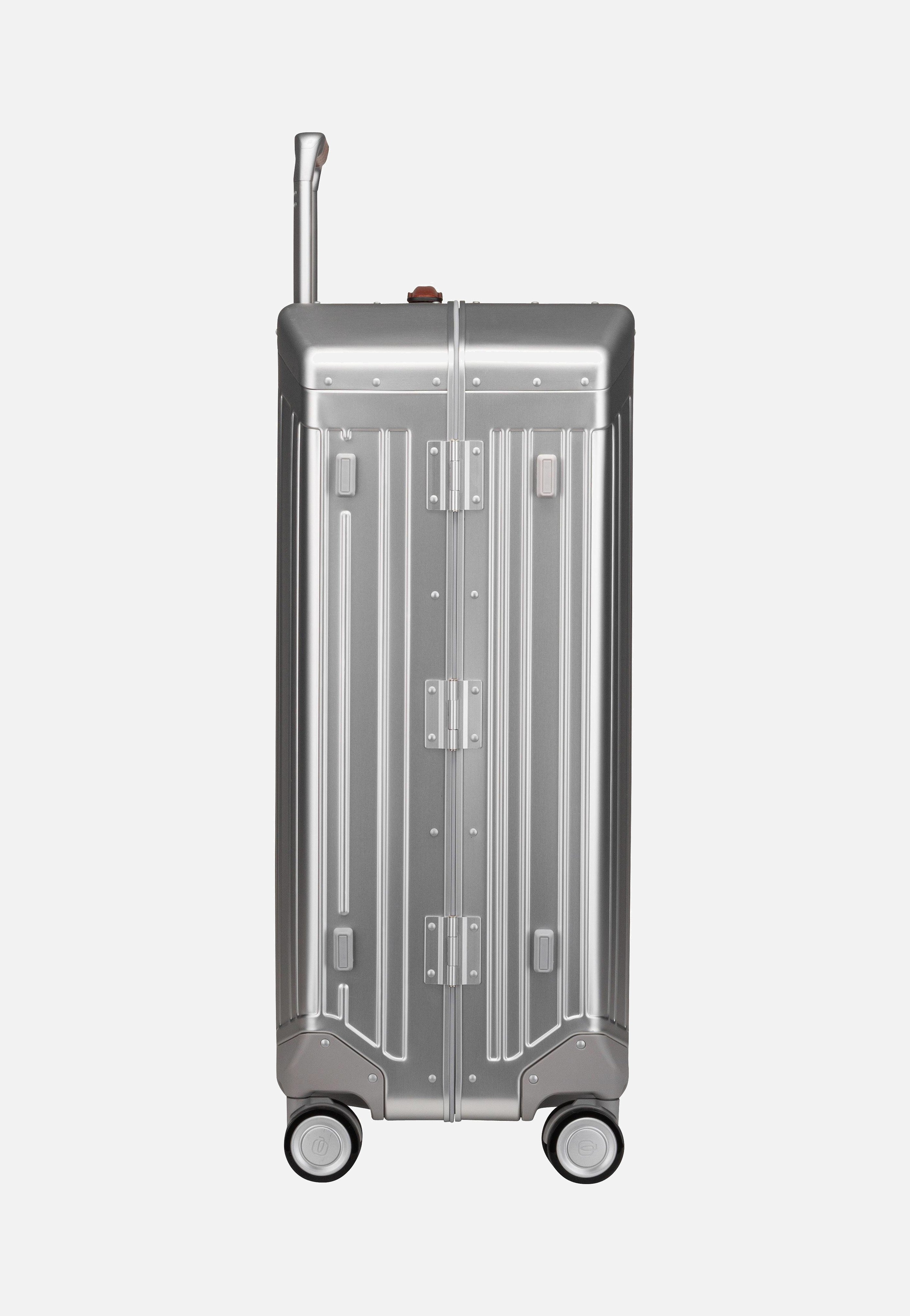 Piquadro - PQ Alu Medium Size Spinner Grigio-Cuoio - Suitcase | Neutral-Image