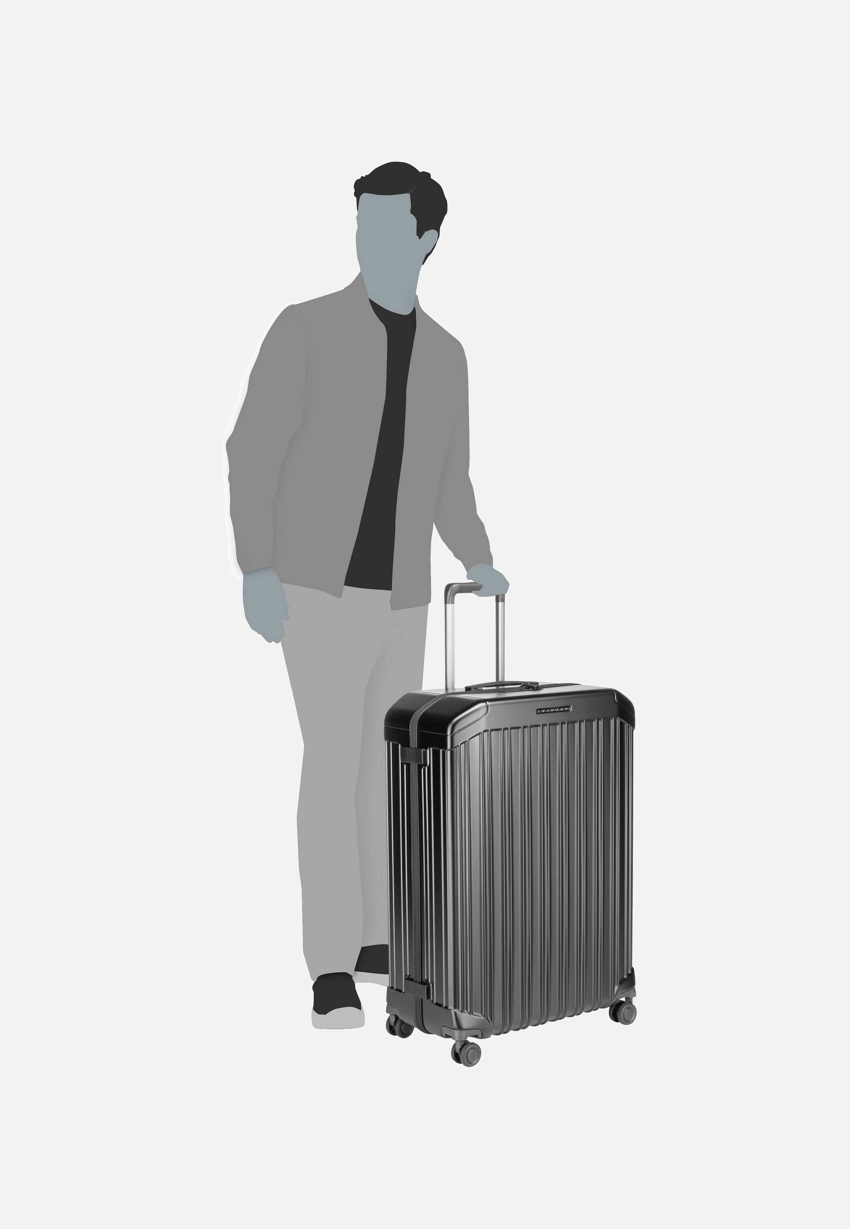 Piquadro - PQ Light Big Spinner 4428 Nero Opaco - Suitcase | Neutral-Image