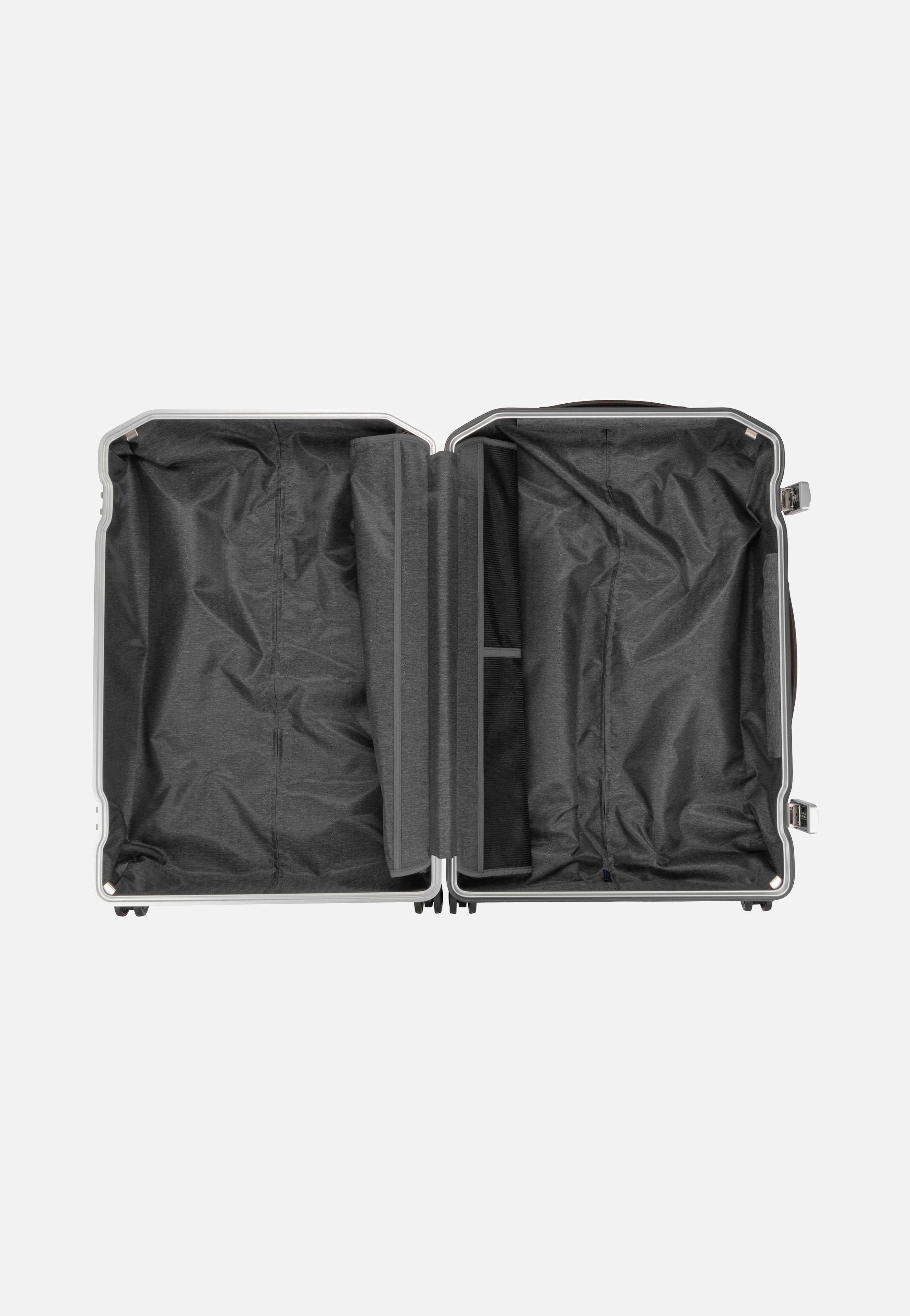 Piquadro - PQ-LM Big Spinner 4428 Nero-Cuoio - Suitcase | Neutral-Image