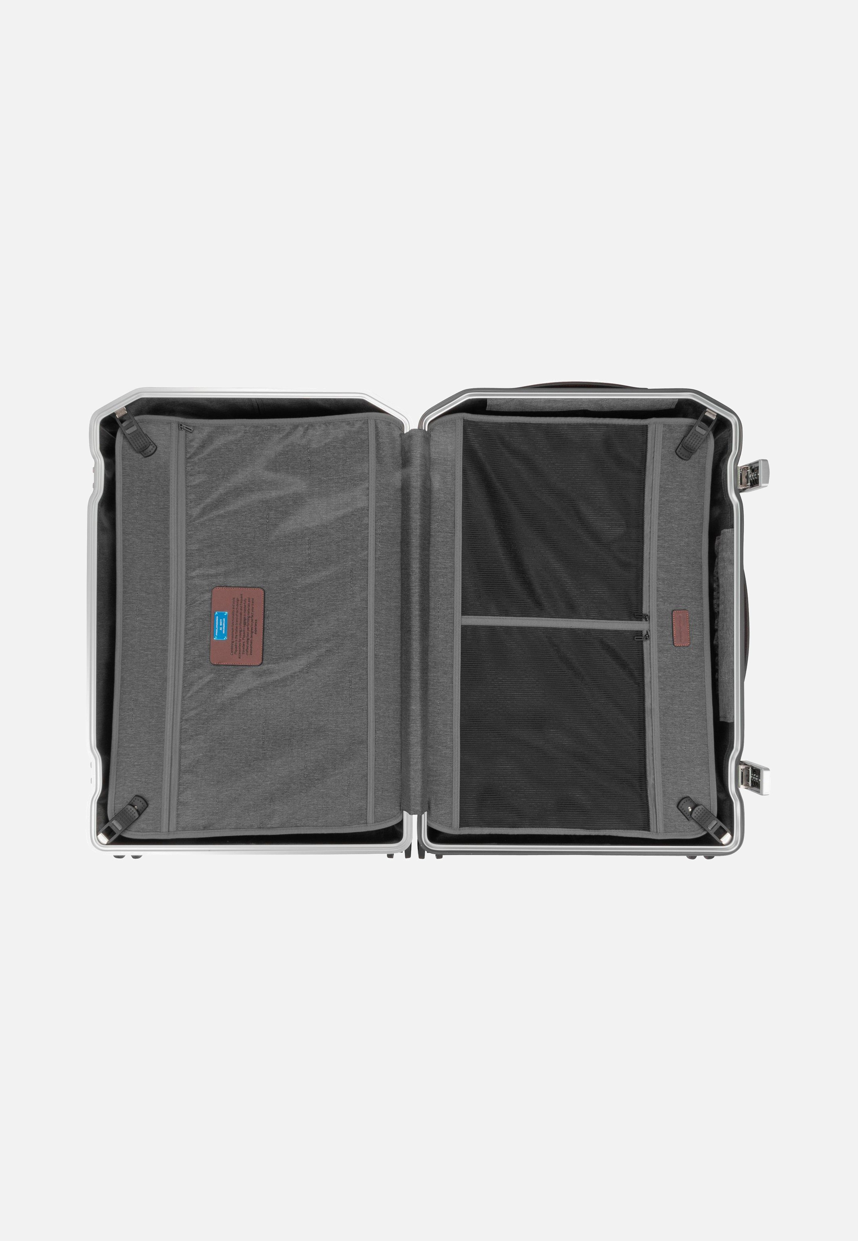 Piquadro - PQ-LM Big Spinner 4428 Nero-Cuoio - Suitcase | Neutral-Image